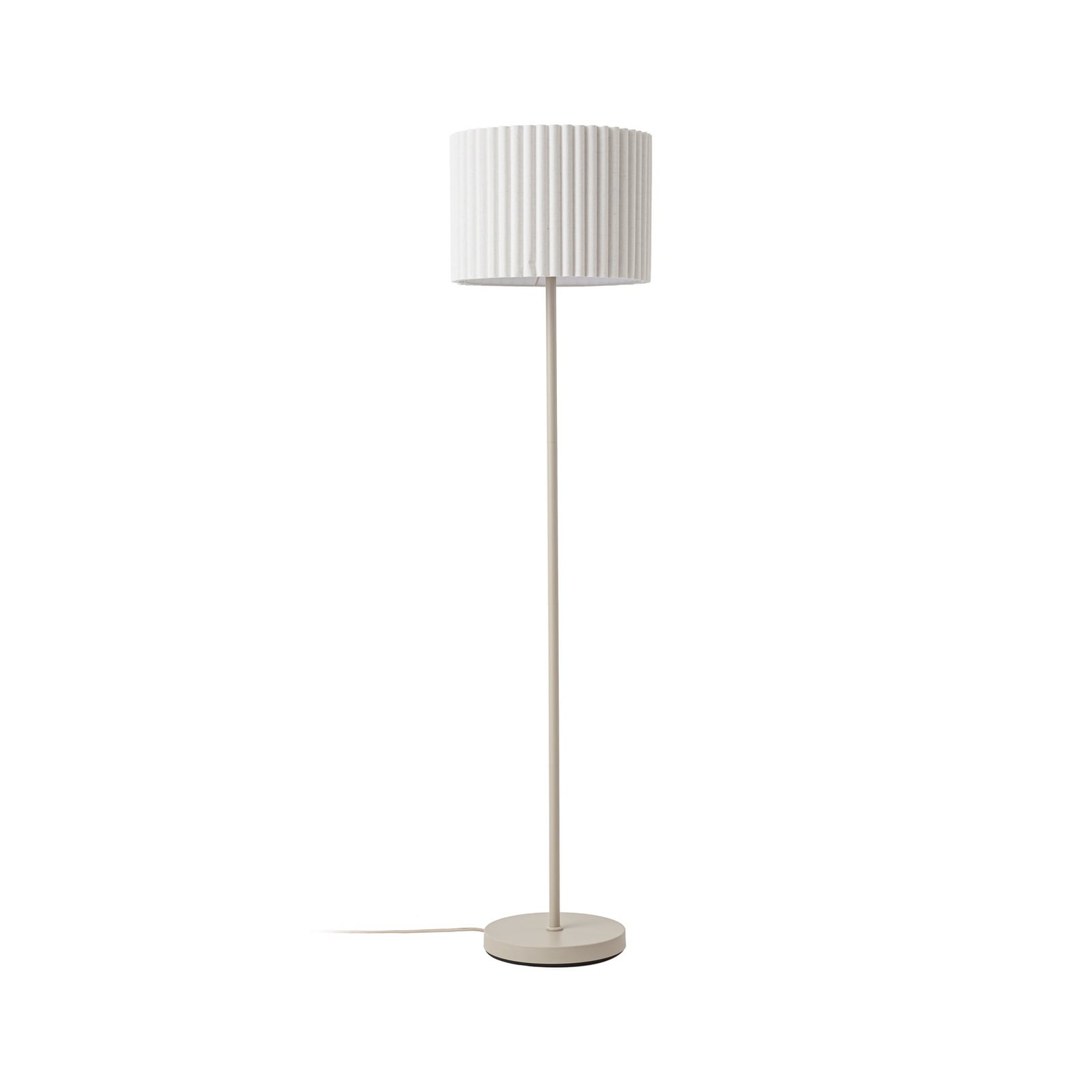 Lindby Libbie floor lamp, beige, height 150 cm, linen, E27