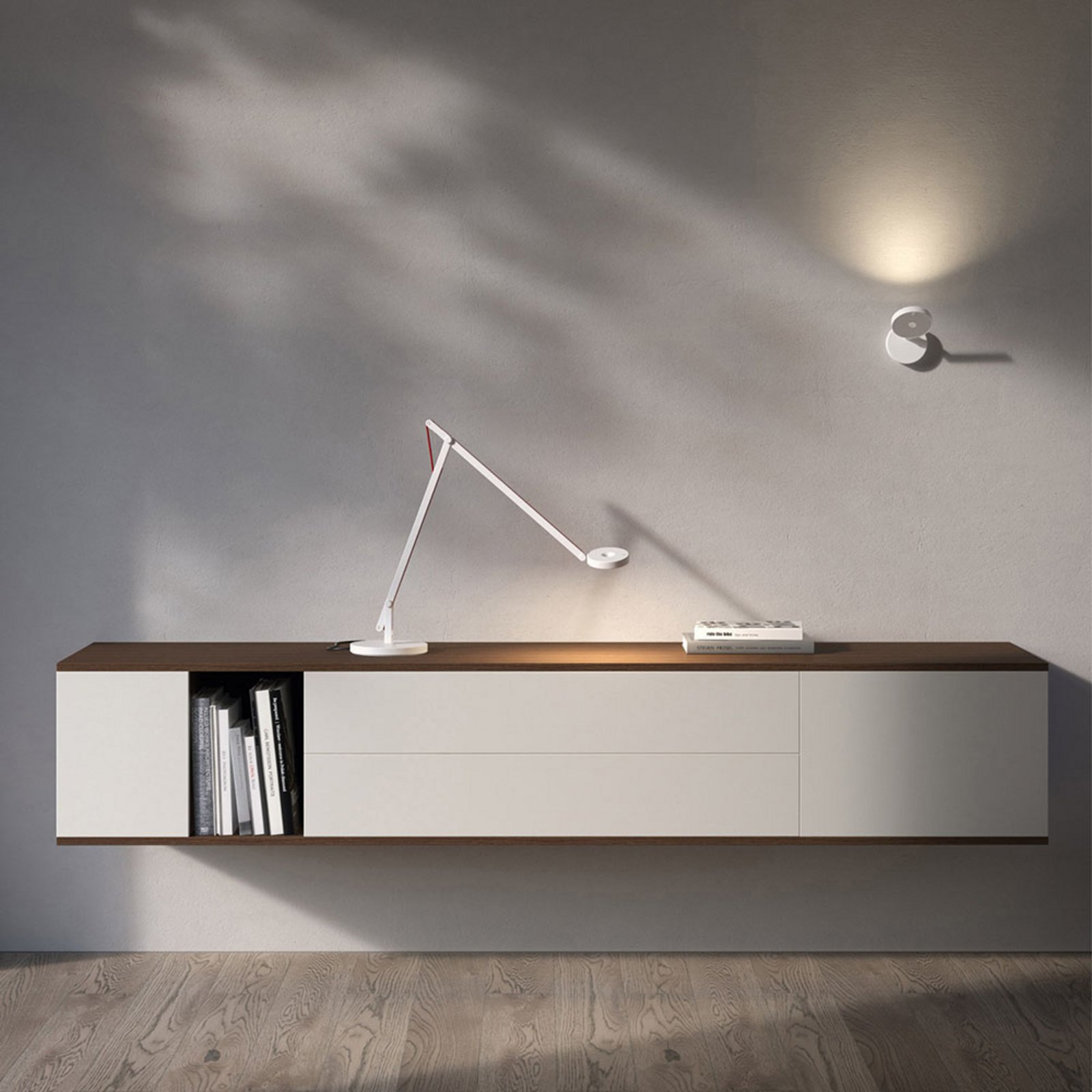 String T1 Stolna lampa DTW Matt Bijela/Narančasta - Rotaliana