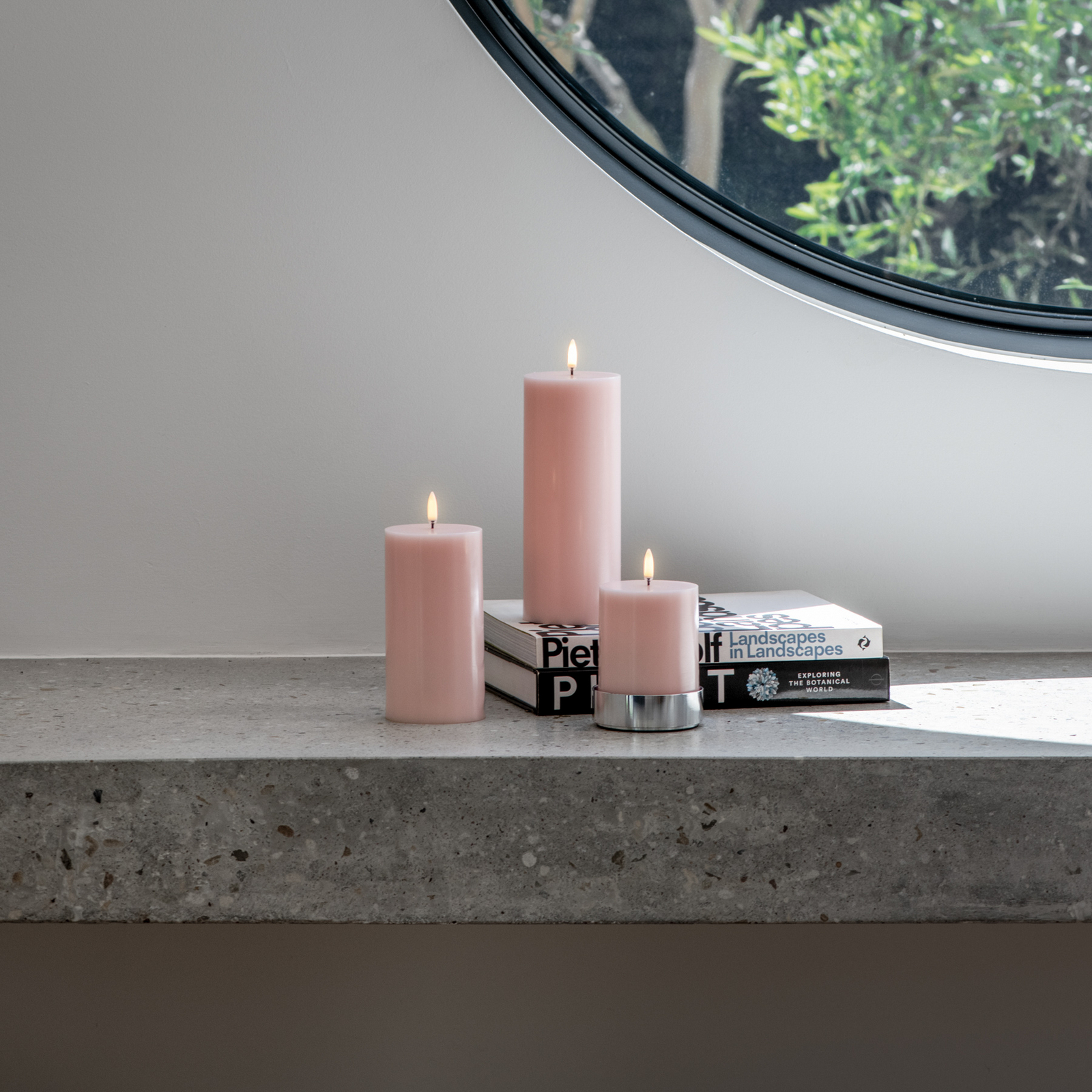PILLAR LED-stearinljus, rosé, höjd 10 cm, vax - Uyuni Lighting PILLAR LED-stearinljus, rosé, höjd 10 cm, vax - Uyuni Lighting
