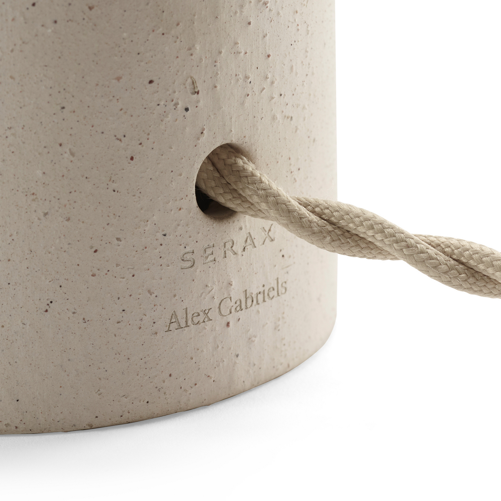 BEIGE MAIA bordlampe, stentøj, højde 27 cm, E14 – Serax