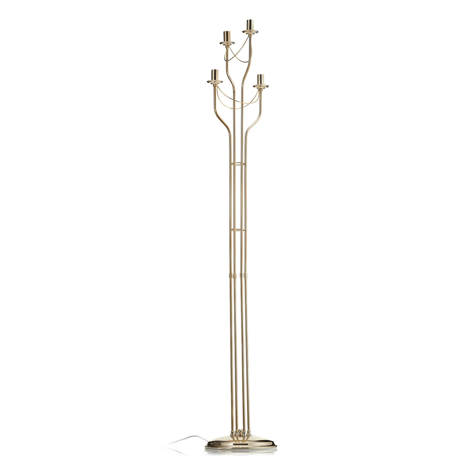 Lampada da pavimento Retro con finitura dorata