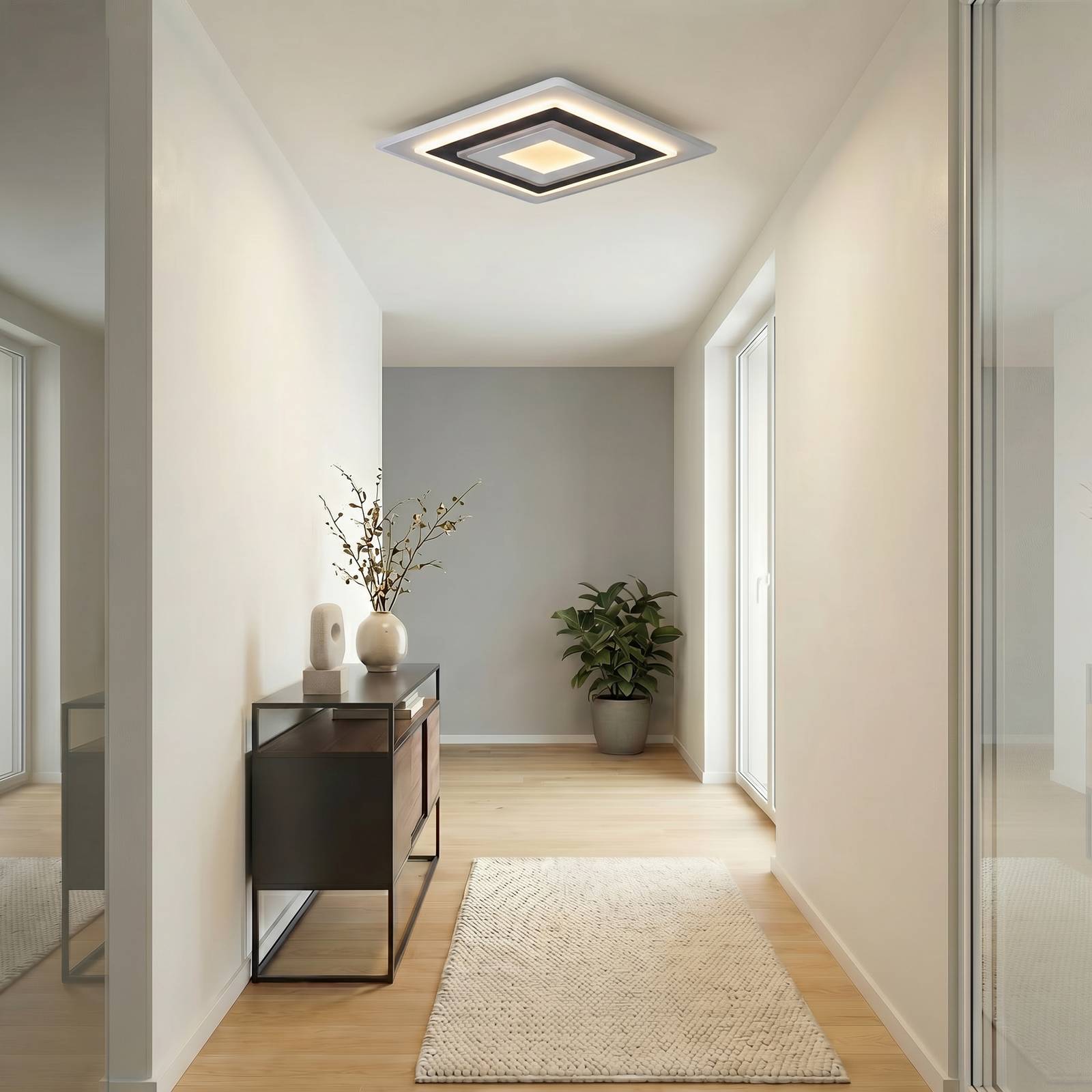 Lindby LED plafondlamp Rebeka, 50 x 50 cm, CCT, dimbaar