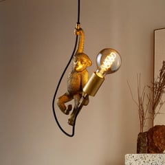 Lampada a sospensione Extravaganza Chimp, oro/nero