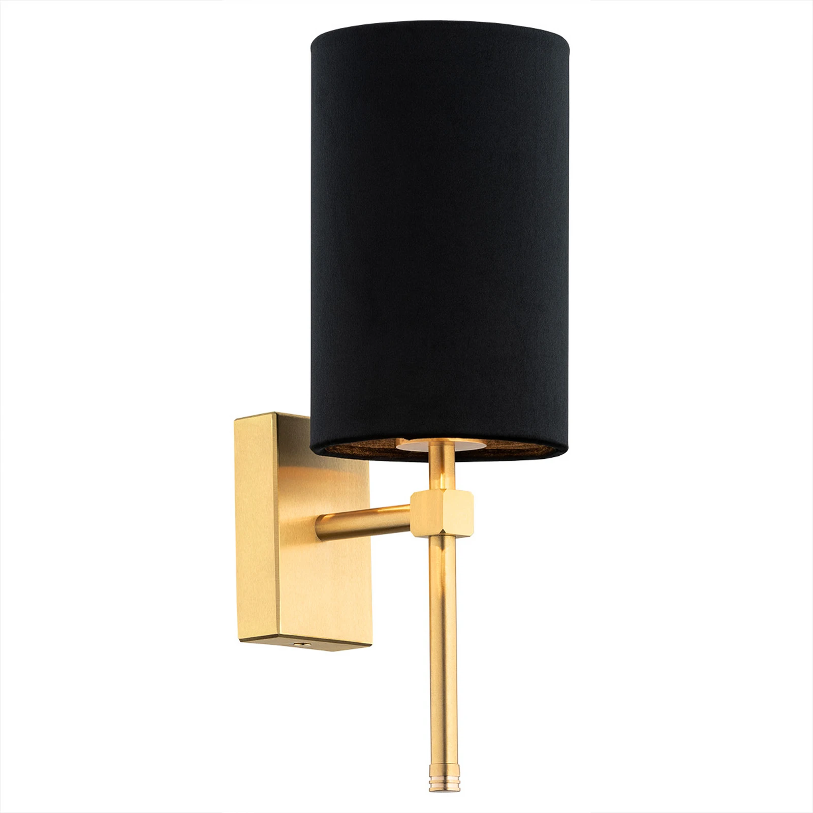 Aplique de pared Azzi pantalla textil 1 luz negro