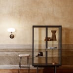 Gubi Applique Stemlite, nero-cromo, larghezza 32 cm Spina