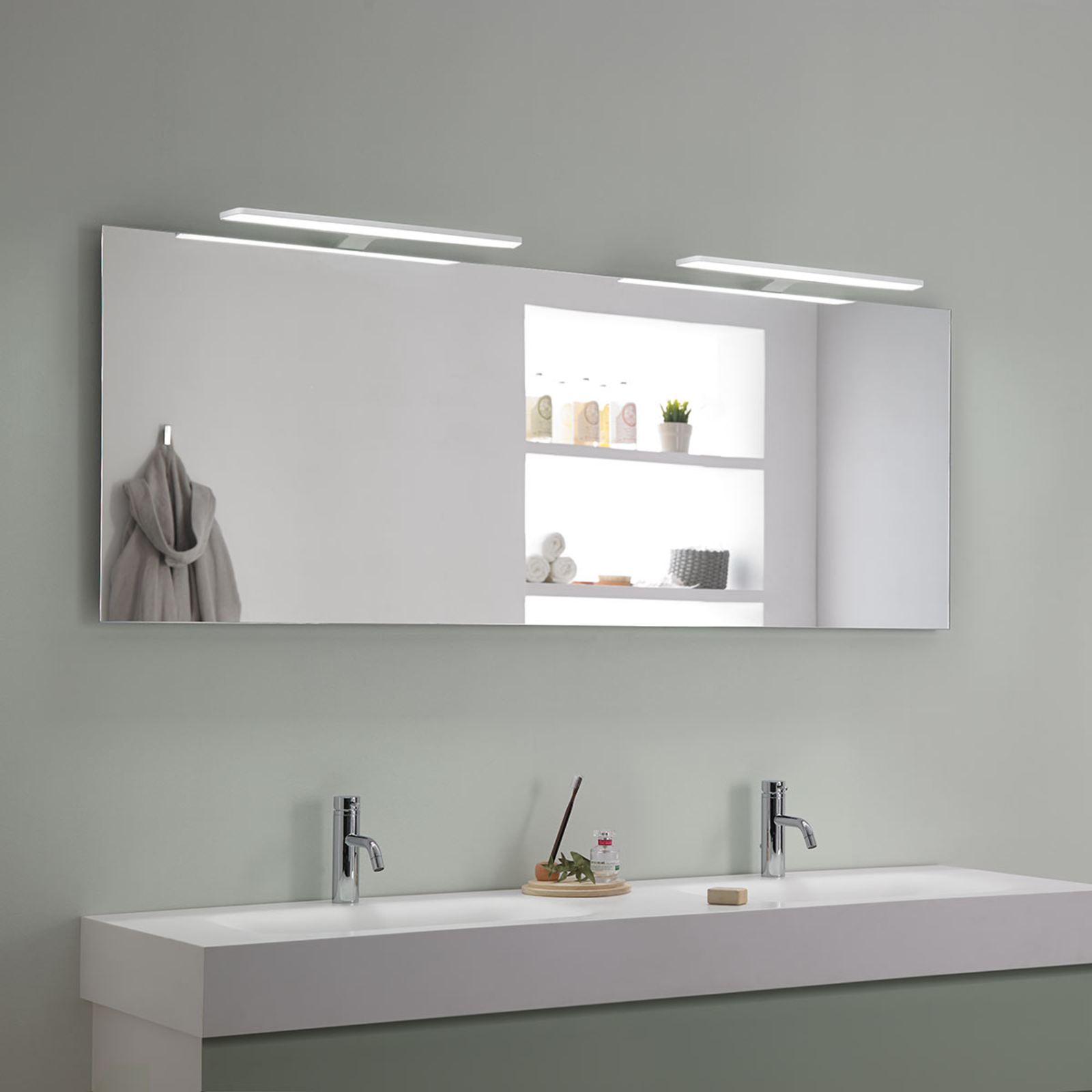 Nayra – bílé LED svítidlo nad zrcadlo