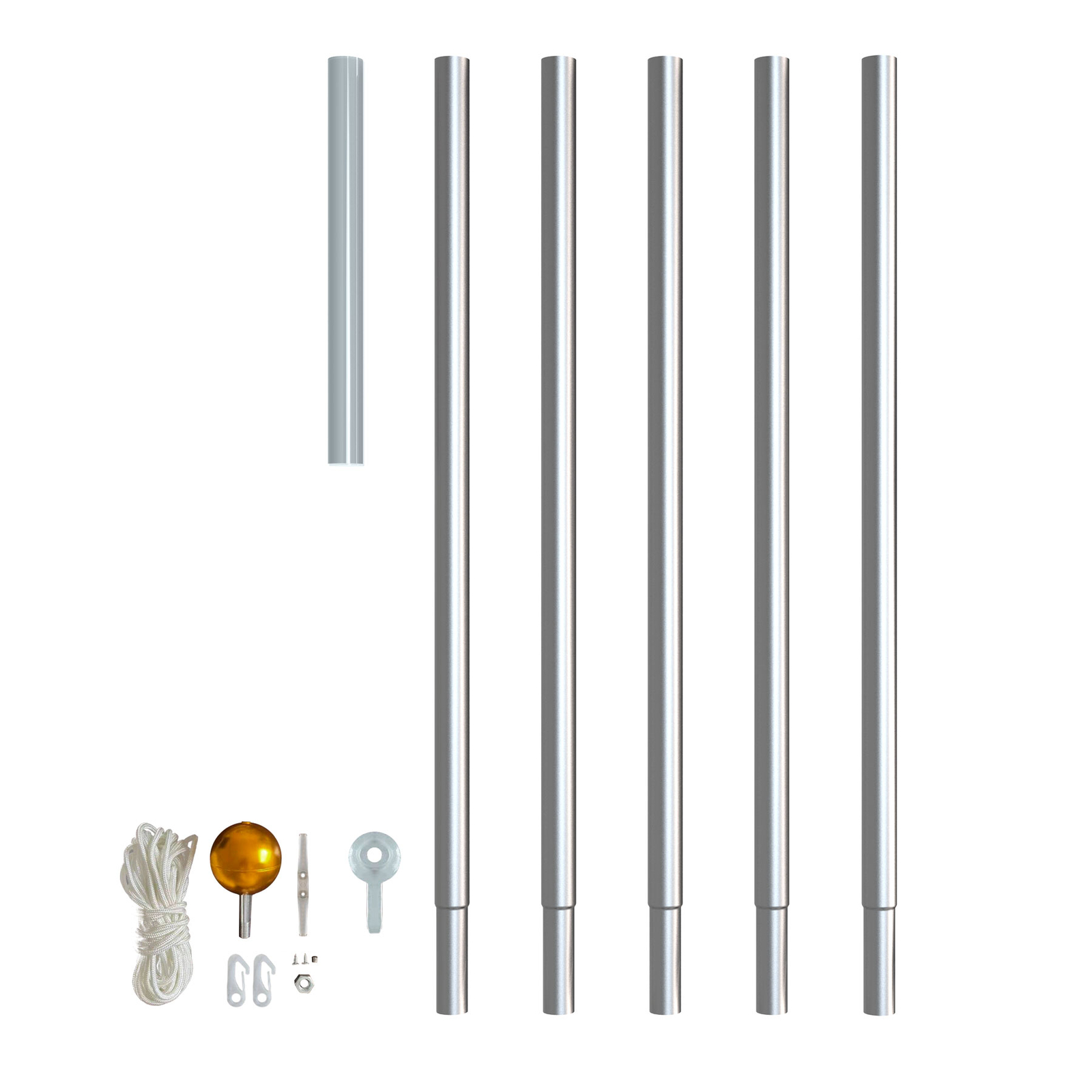 Twinkly Flagpole Set per Light Tree 600cm, alu