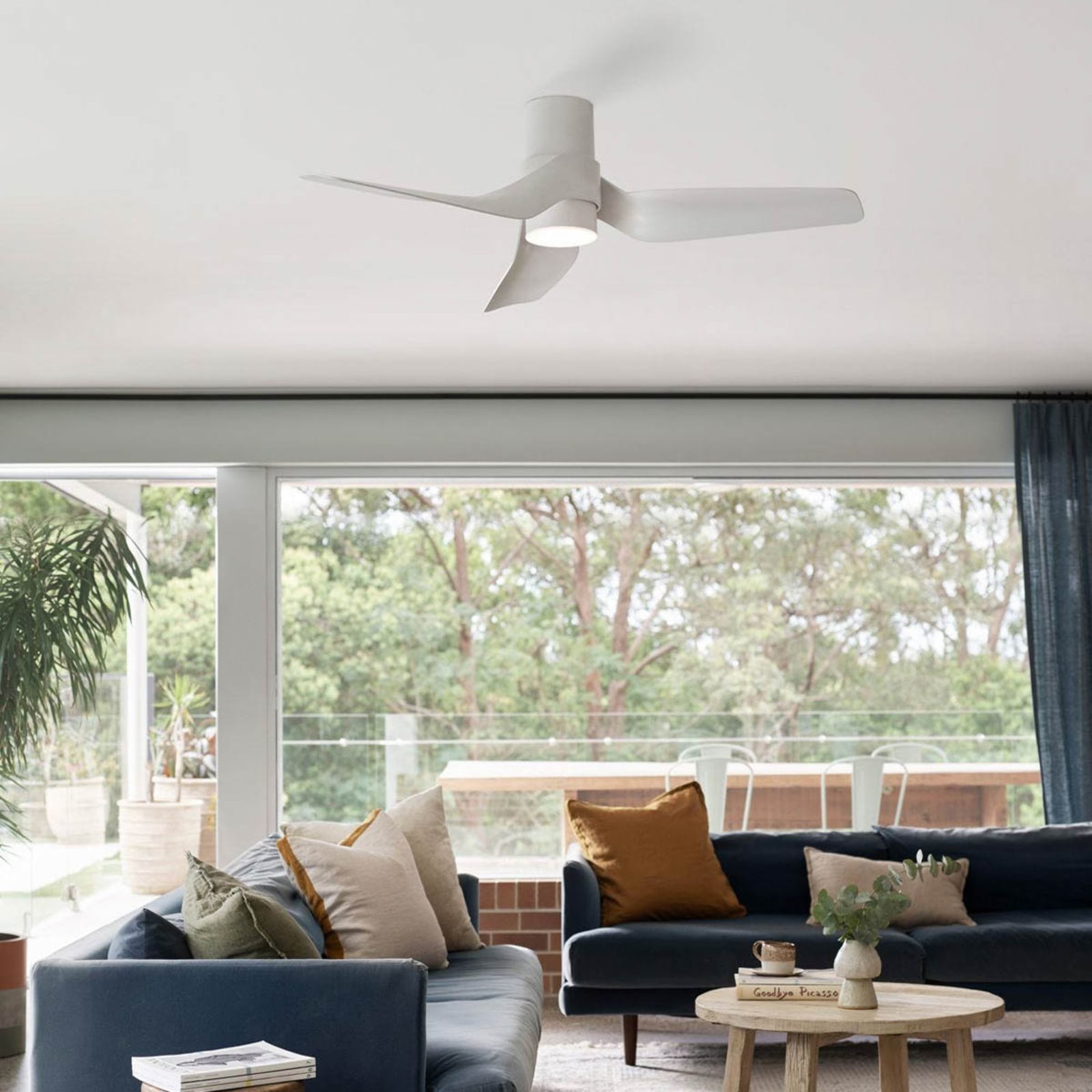 Nautica Deckenventilator mit Licht, weiß, leise - Beacon
