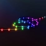 Twinkly Dots LED string lights RGB, black, IP44, 10m