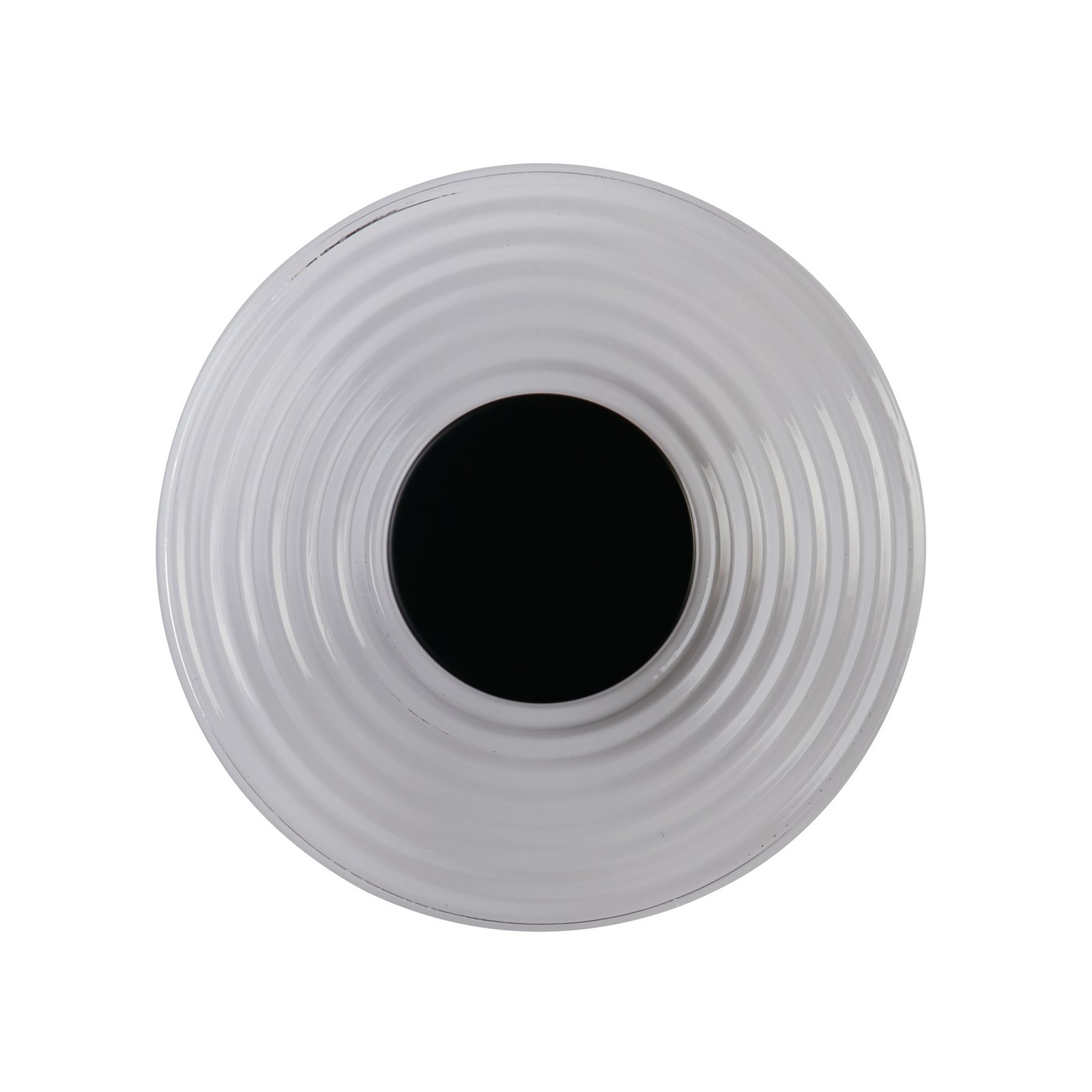 LED wandlamp Cleo, transparant/matzwart, Ø 30 cm, glas