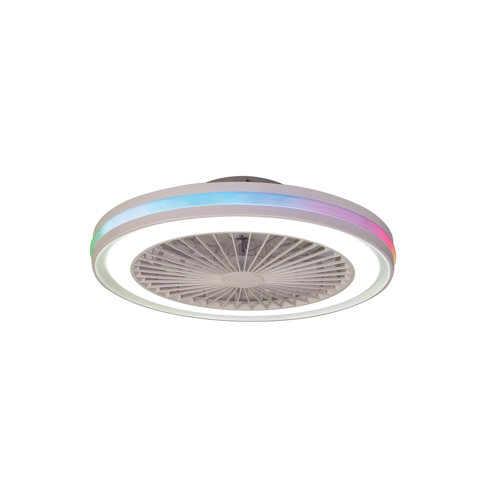 LED-Deckenventilator Gamer weiß DC leise Ø 47 cm CCT RGB