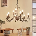 Caleb 9 Chandelier Rust - Lindby