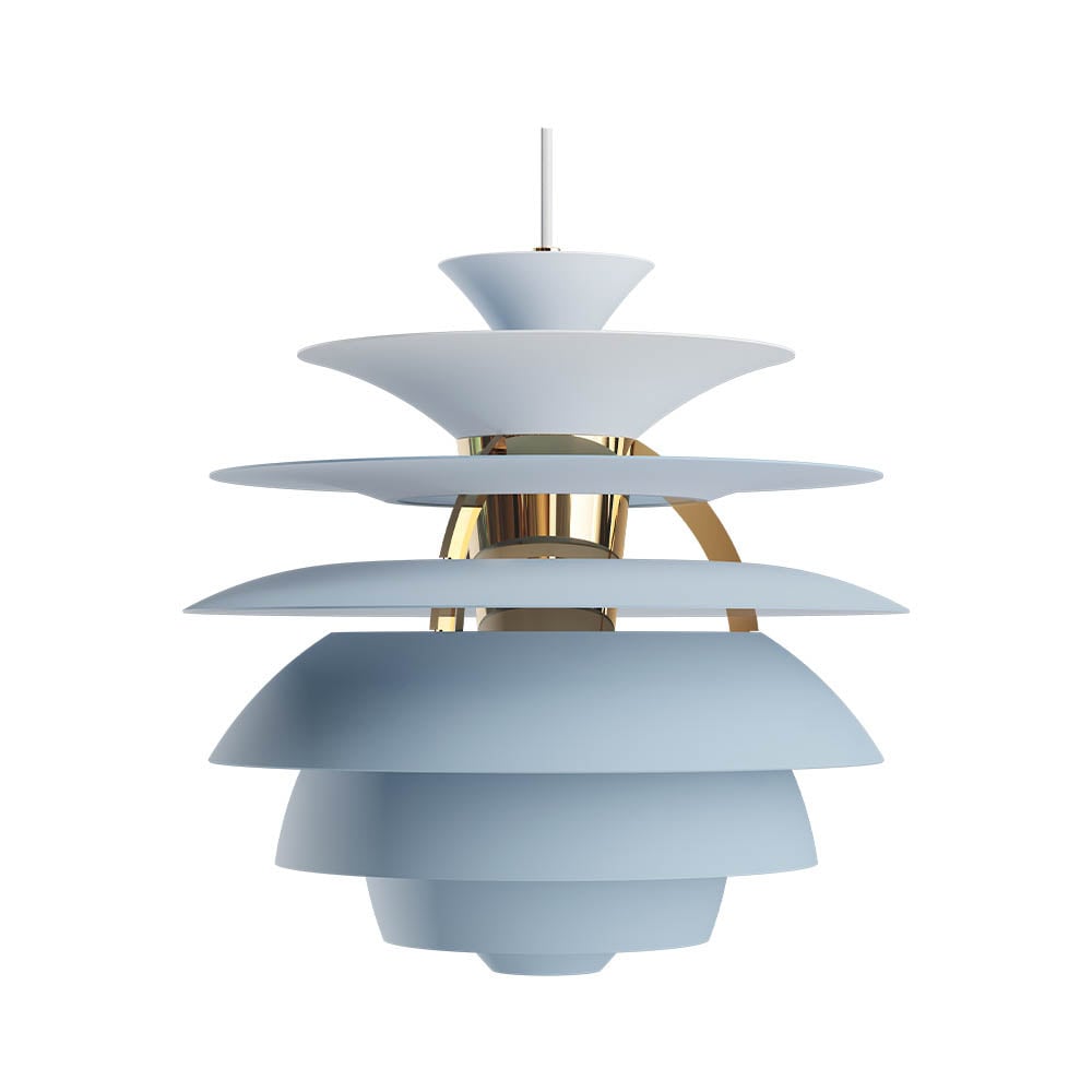 PH Snowball Pendel Dusty Blue/Brass Metallised - Louis Poulsen