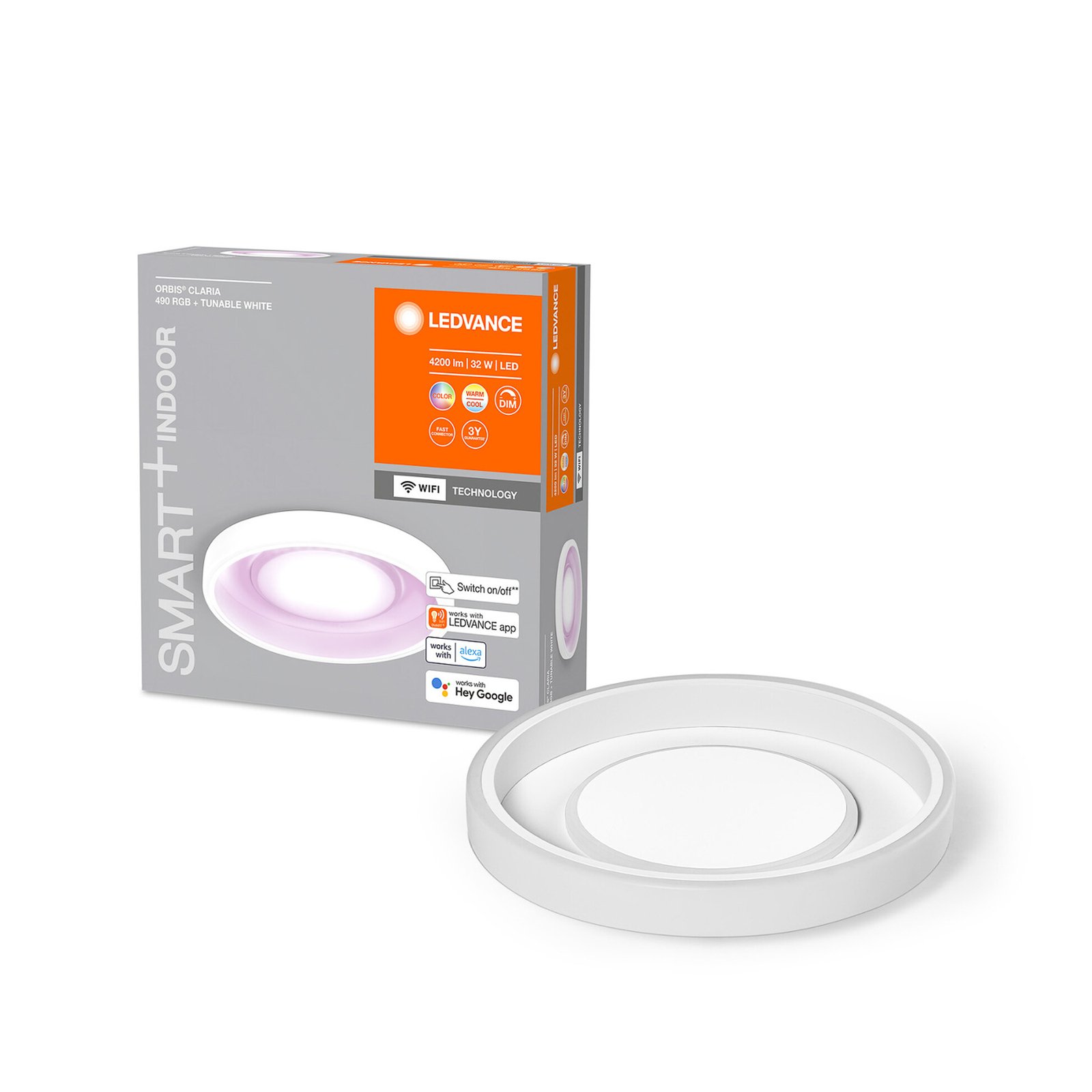 LEDVANCE SMART+ WiFi Orbis Claria plafonnier LED