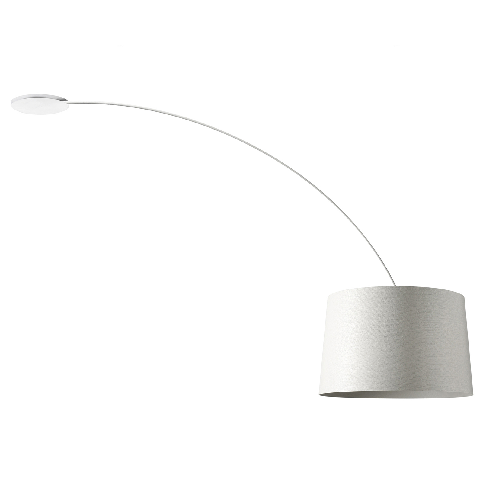 FOSCARINI Foscarini Twiggy arc hanging light, white, for Living / Dining Room, fibreglass composite material, PMMA, polycarbonate, metal, E27, 77 W, energy efficiency: A+