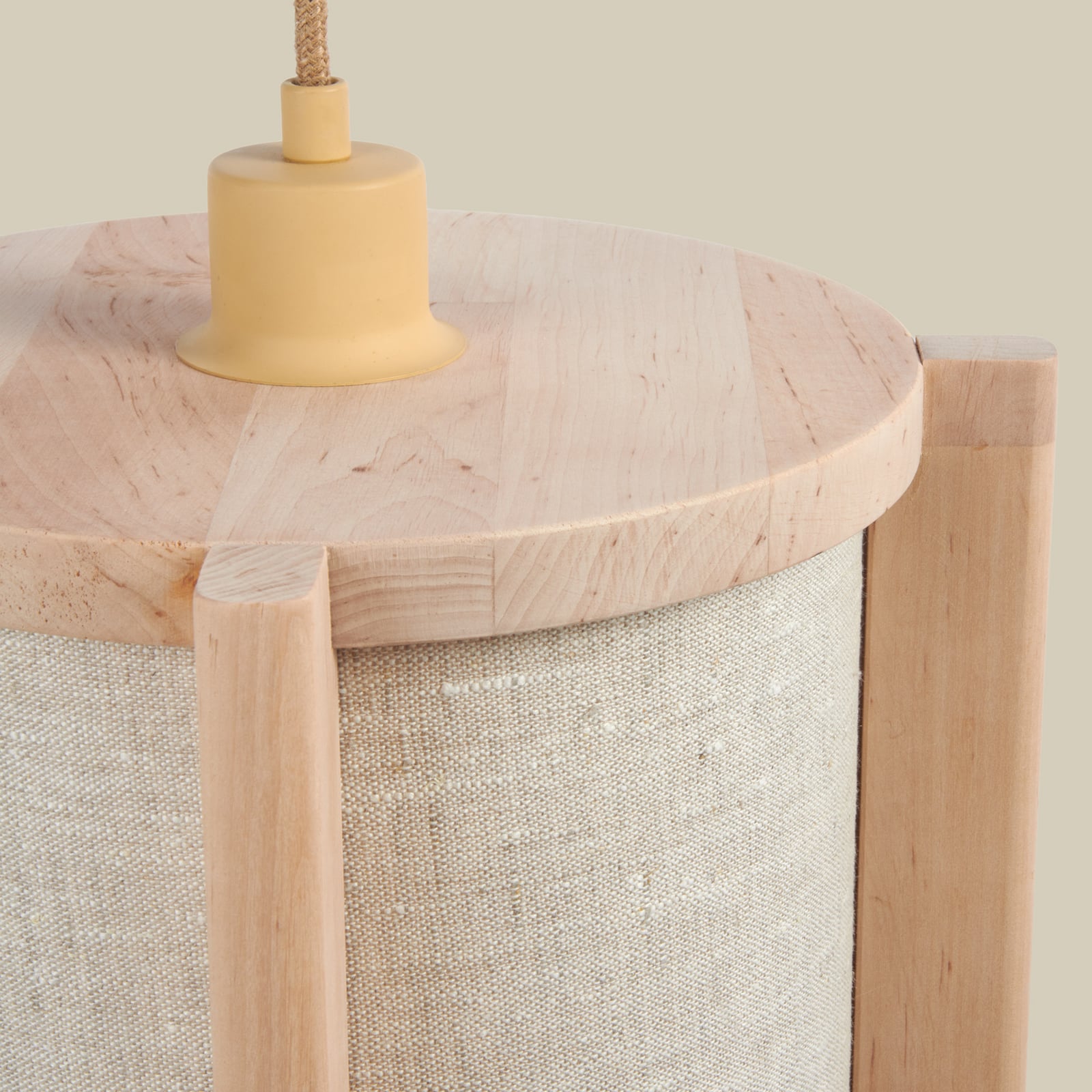 GOOD & MOJO Candeeiro suspenso Corsica, natural, madeira de amieiro, E27