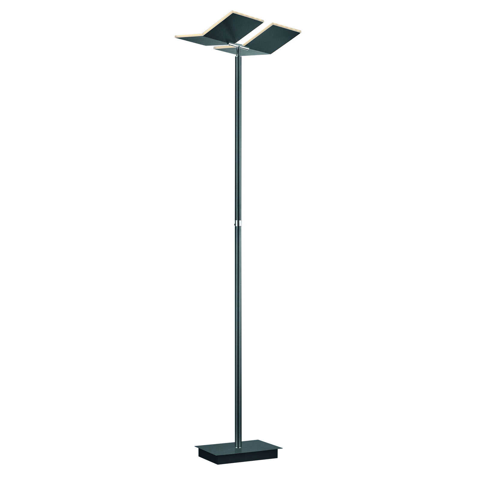 B-Leuchten Domi LED floor lamp, anthracite, for Living / Dining Room, metal, 42 W, energy efficiency: A+, H: 182 cm