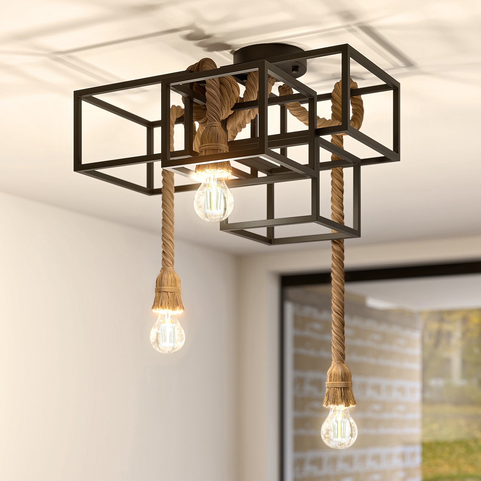 Lucande Andrik plafondlamp, 3-lamps