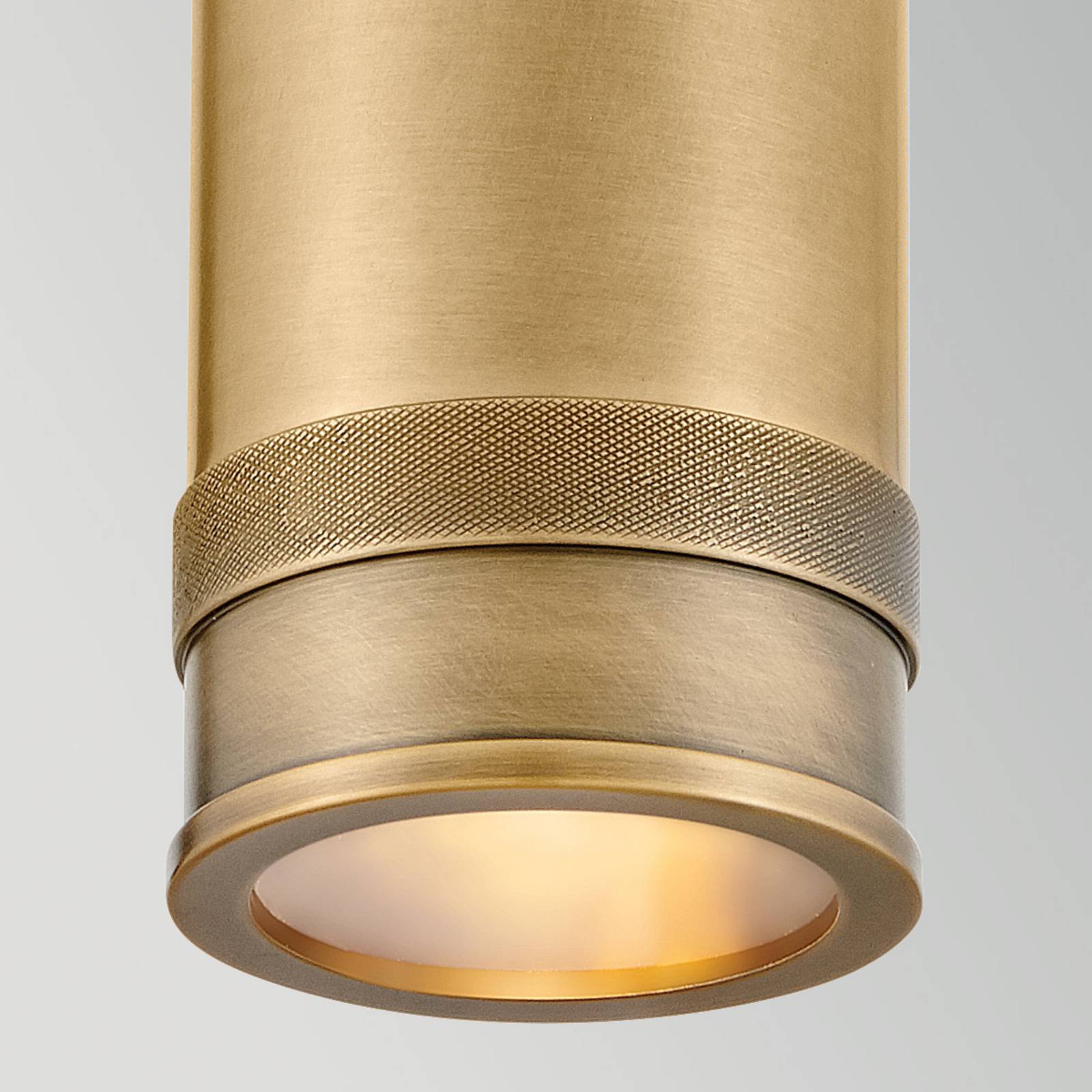 Kinkiet zewnętrzny Pratt, postarzany mosiądz, Ø 14 cm, IP44, GU10-LED