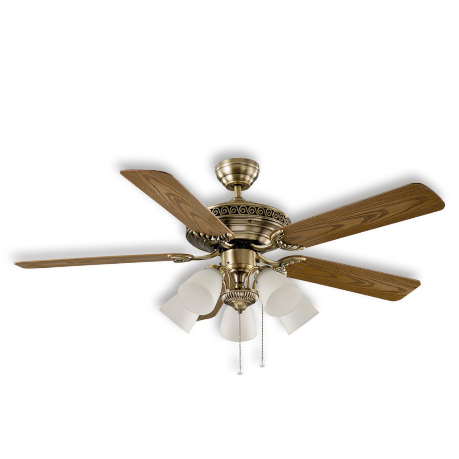 Centurion ceiling fan, antique brass