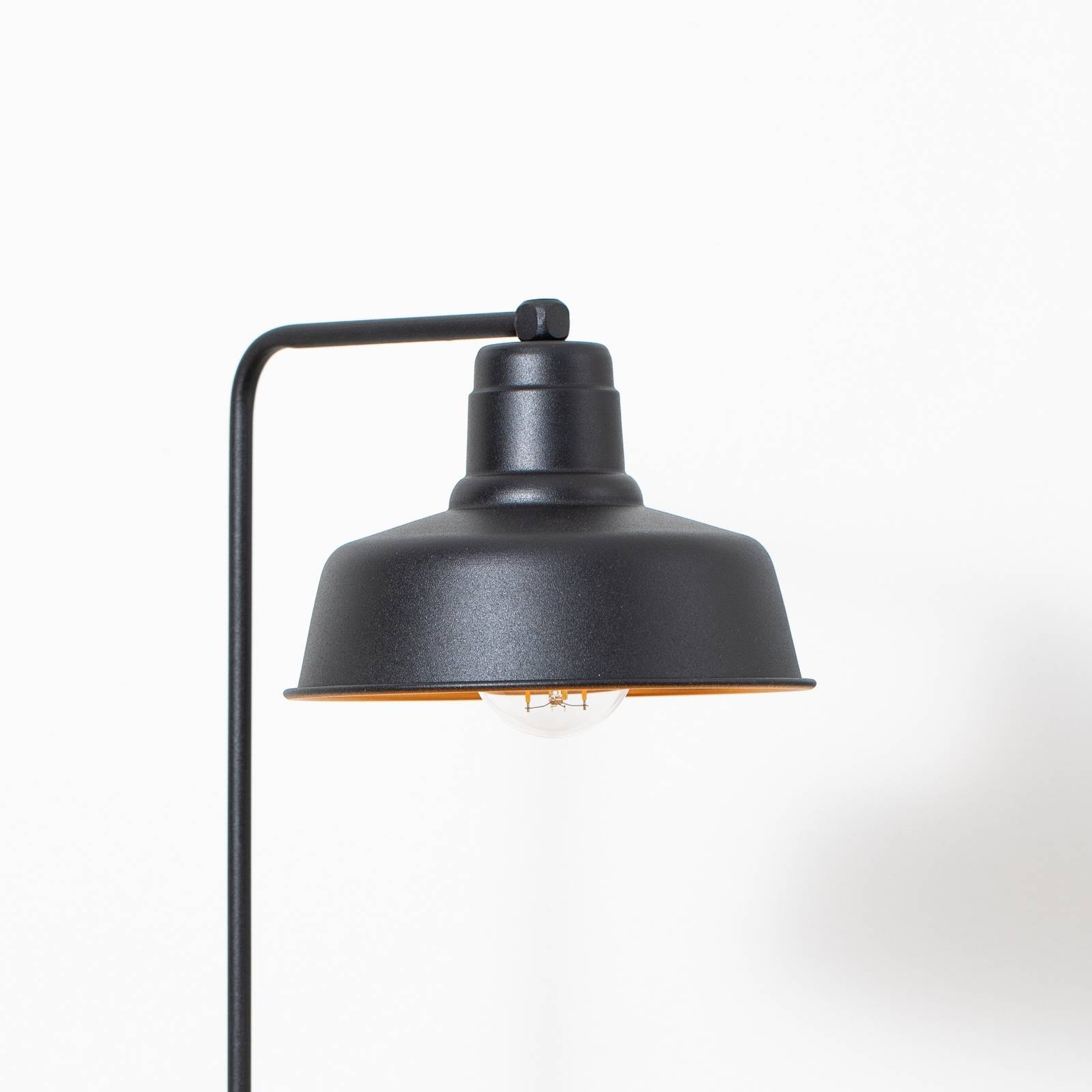 Lampa stołowa Berceste 181BLACK-ML, czarna metalowa wysokość 55 cm
