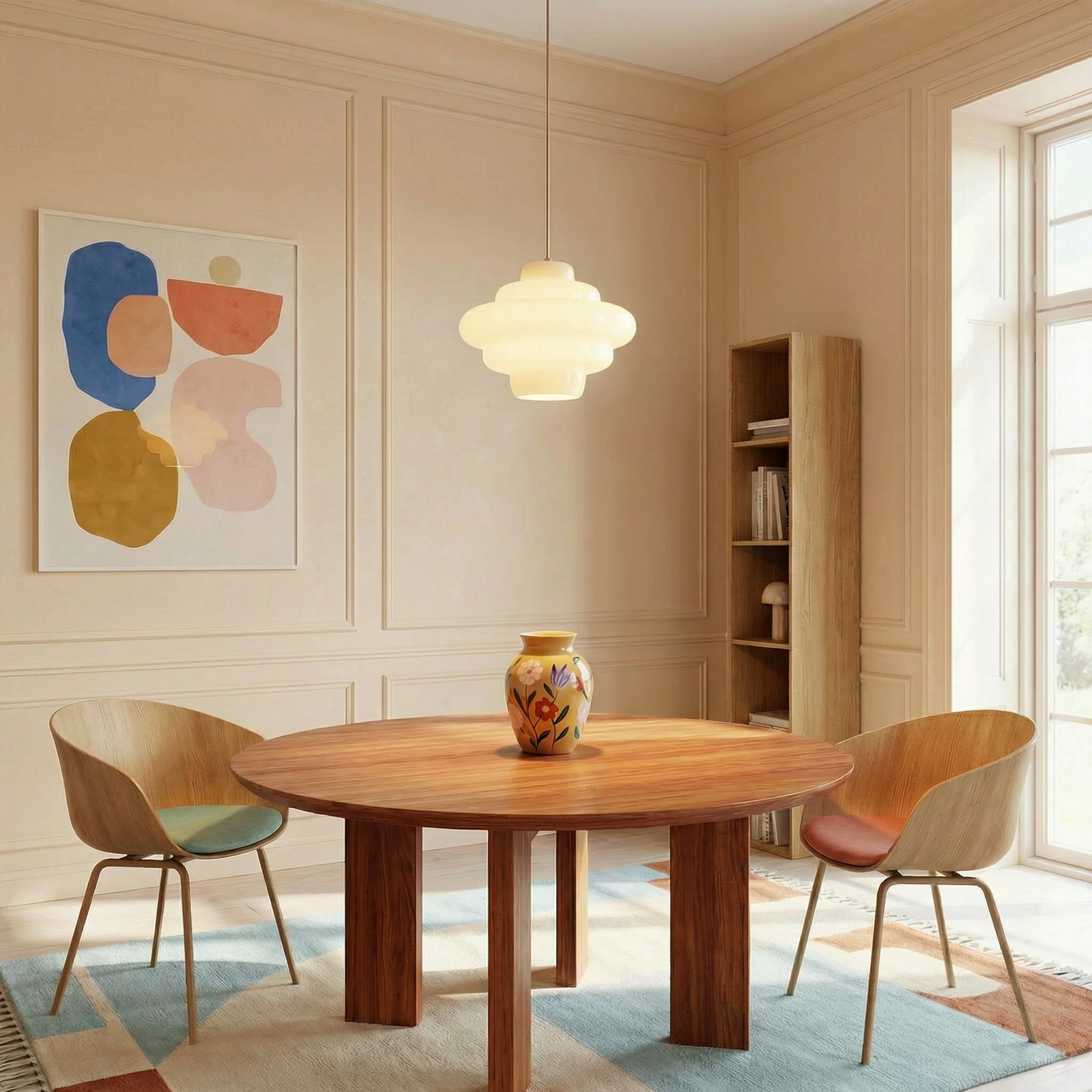 Lucande lógó világítás, sárga, Ø 35 cm, üveg