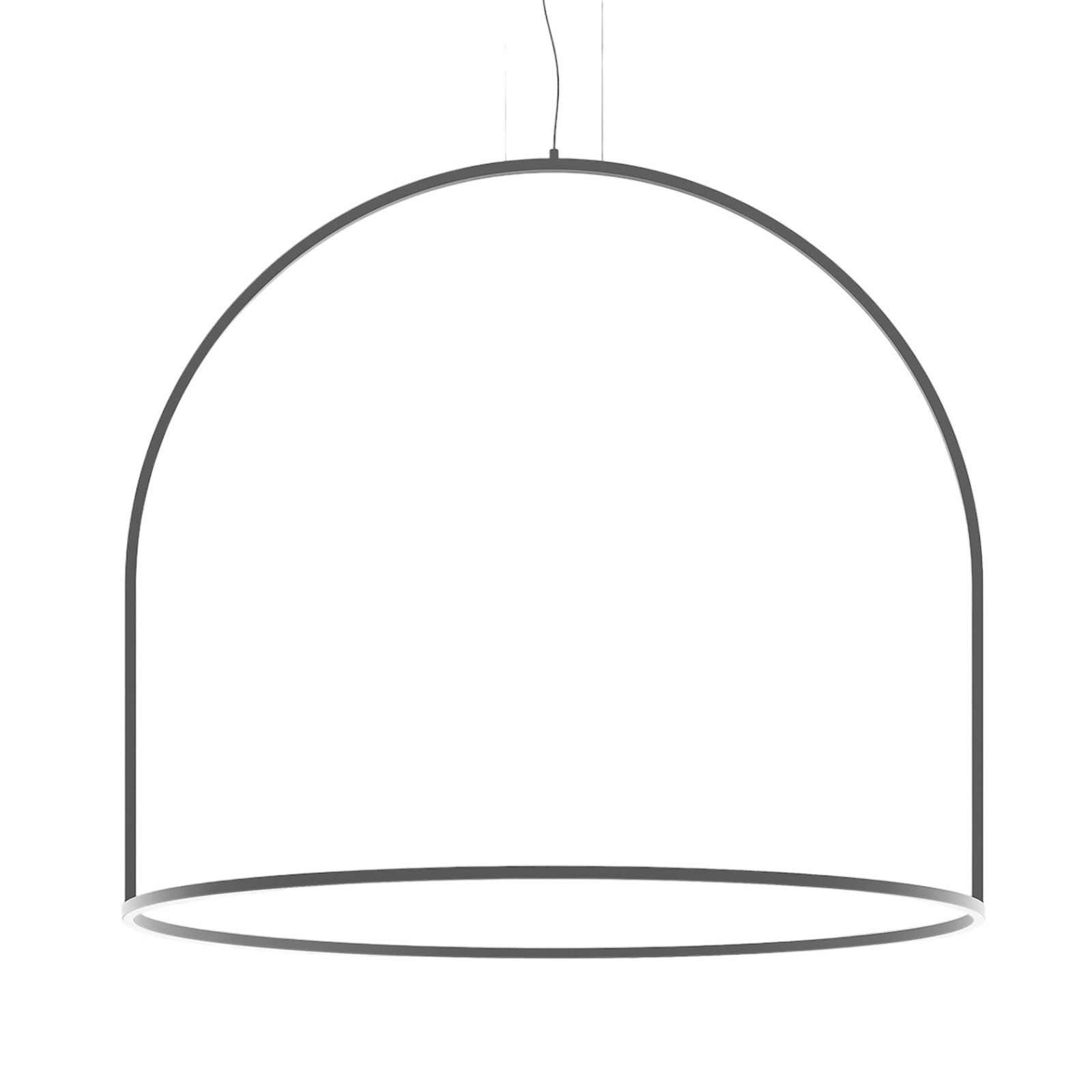 Axolight U-Light 160 LED pendant light, anthracite