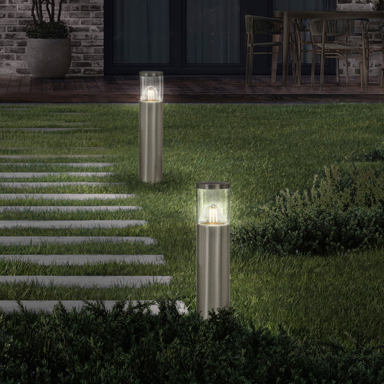 Lampa cokołowa OSRAM ENDURA CLASSIC EBRO, stal szlachetna, 49 cm IP44