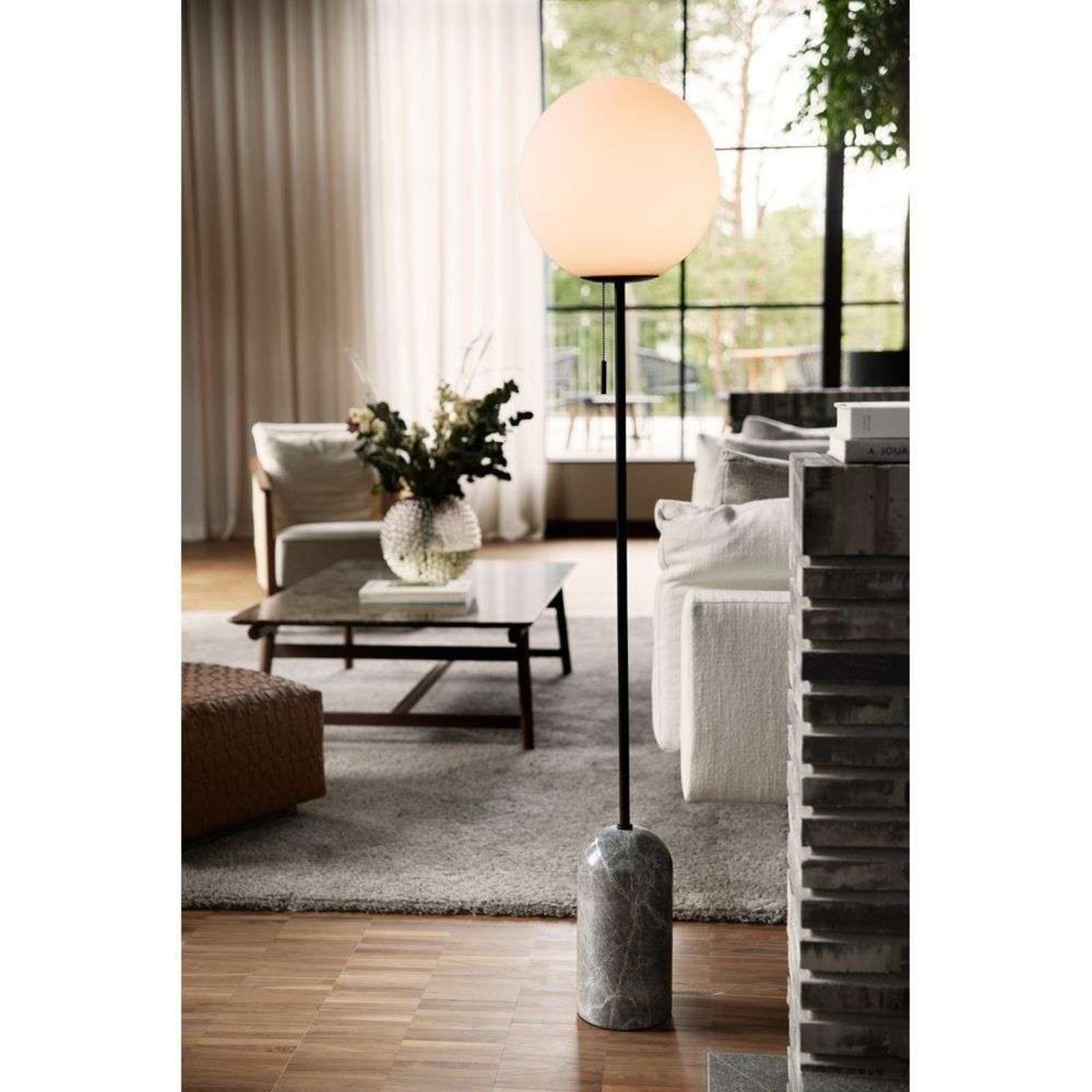 Globen Lighting Torrano floor lamp, brown, height 145 cm