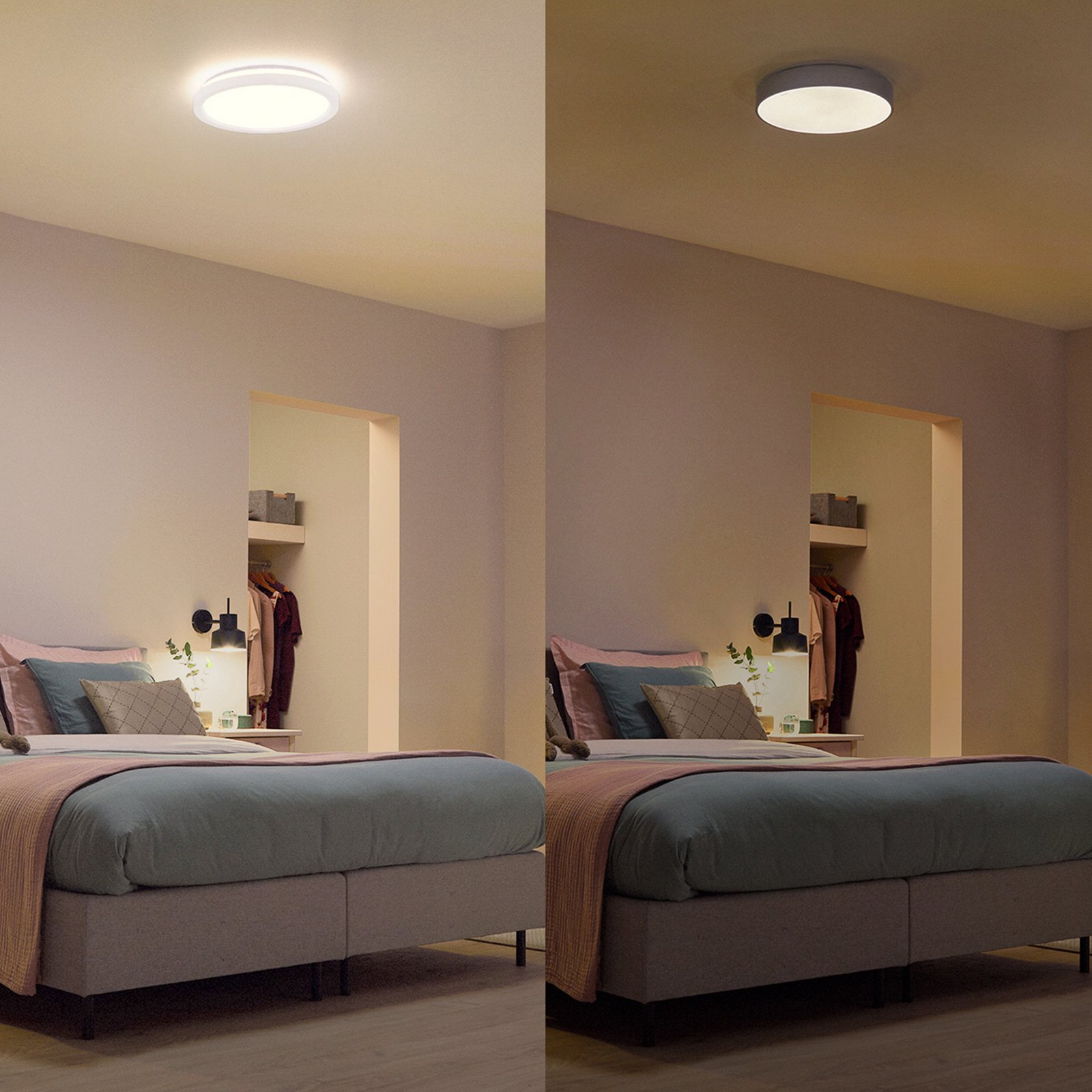 Philips Lampa sufitowa LED Aio RD biała, zestaw 2 szt. Ø 30 cm Pilot