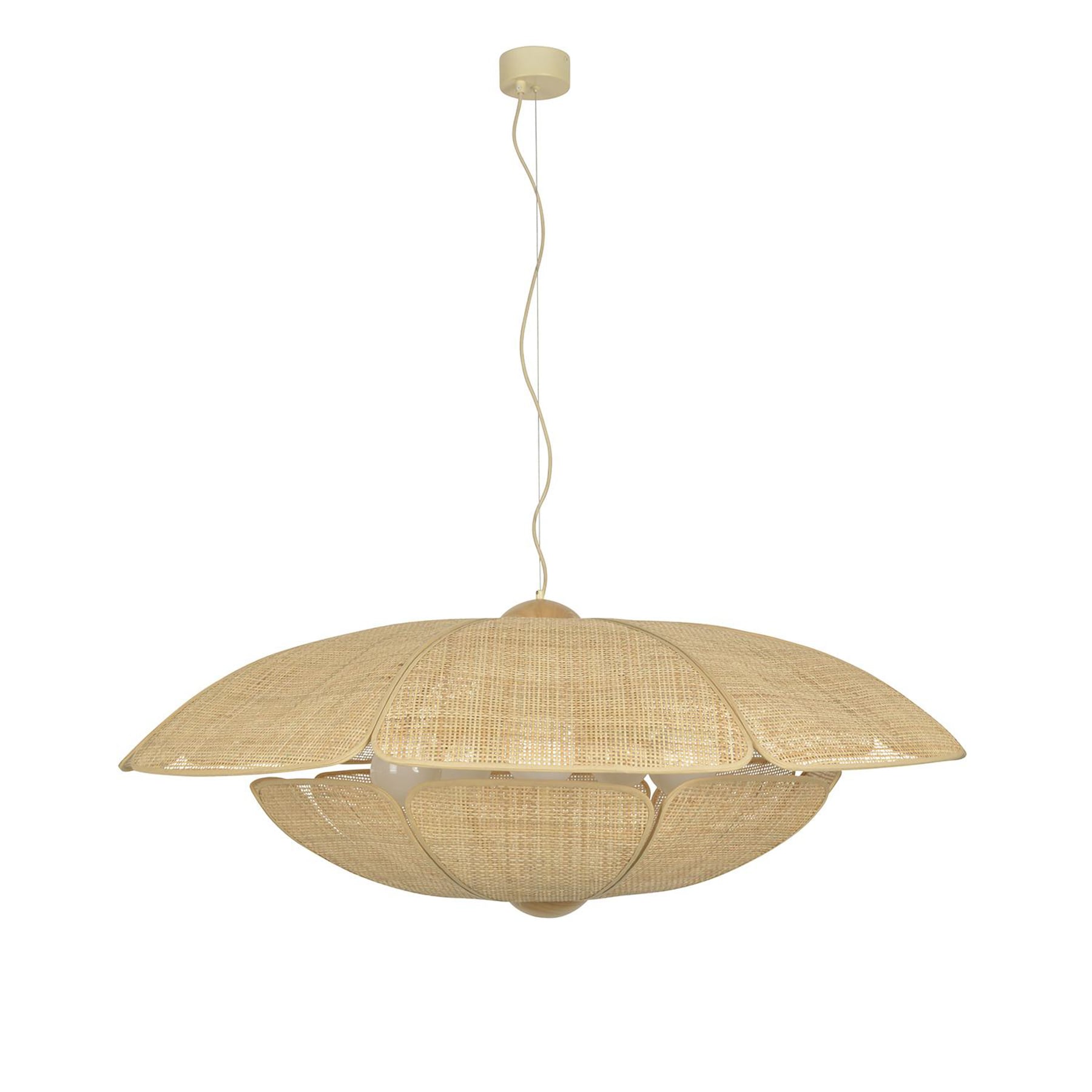 Lampada a sospensione Coquillage 110 cm, rattan naturale - MARKET SET
