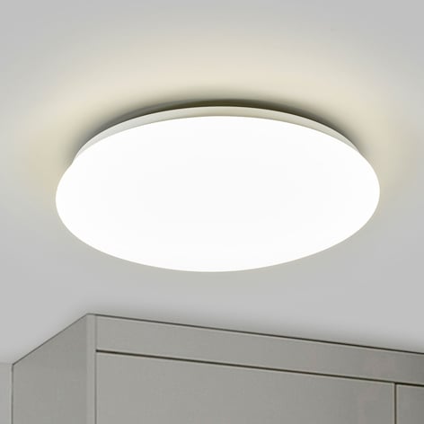 Hvit LED-taklampe Suede