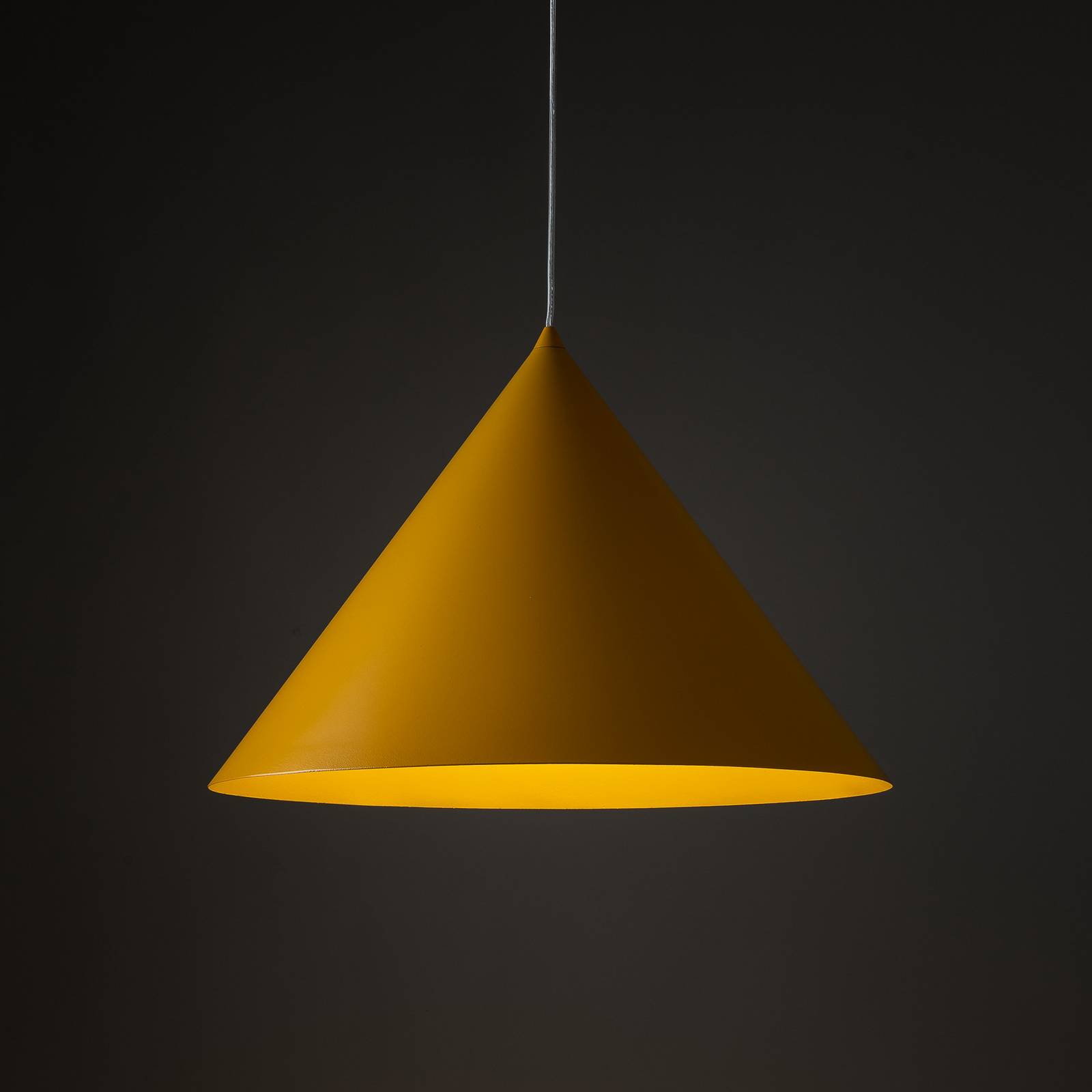 Żyrandol Cono, 1-punktowa, Ø 50 cm, żółta, E27