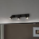 LEDVANCE Octagon LED-spotlight, dimbar, tre pærer, svart