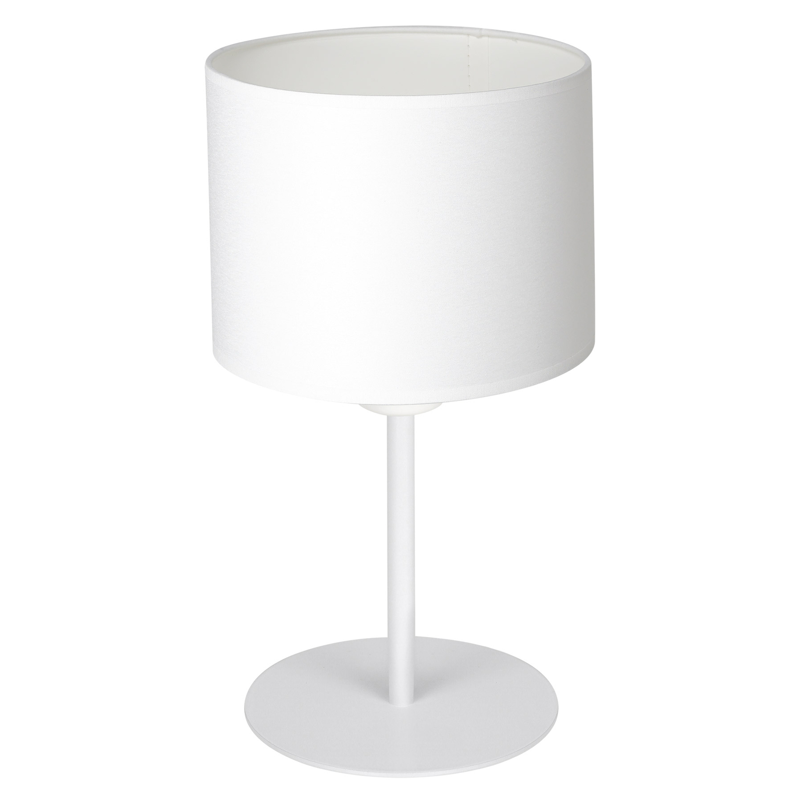 Lampa stołowa Soho, cylindryczna 34 cm, biała