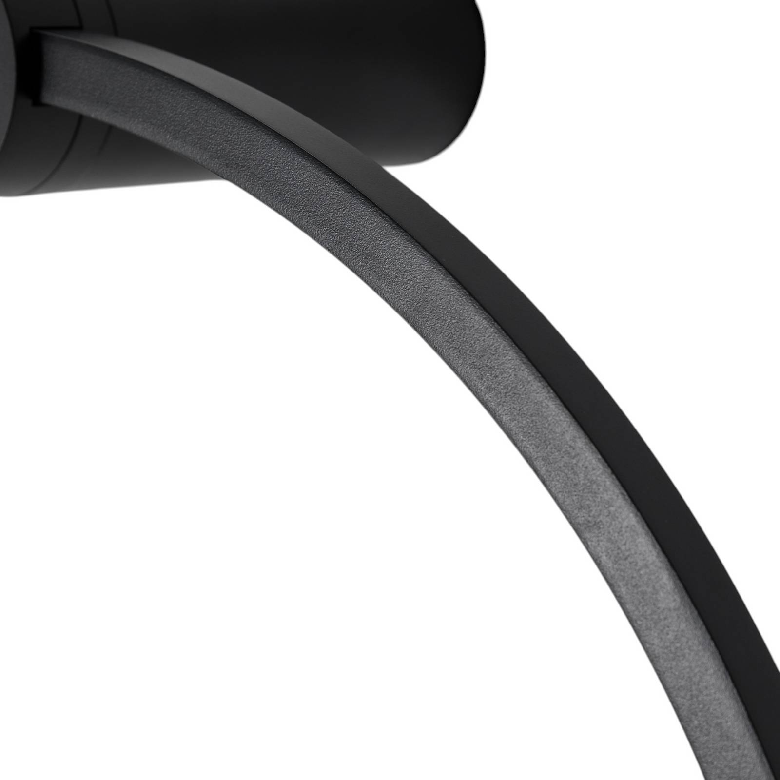 Kinkiet LED Saturno, czarny, Ø 50 cm, metal, 4000 K