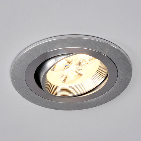 Spot rond encastrable LED Tjark en aluminium