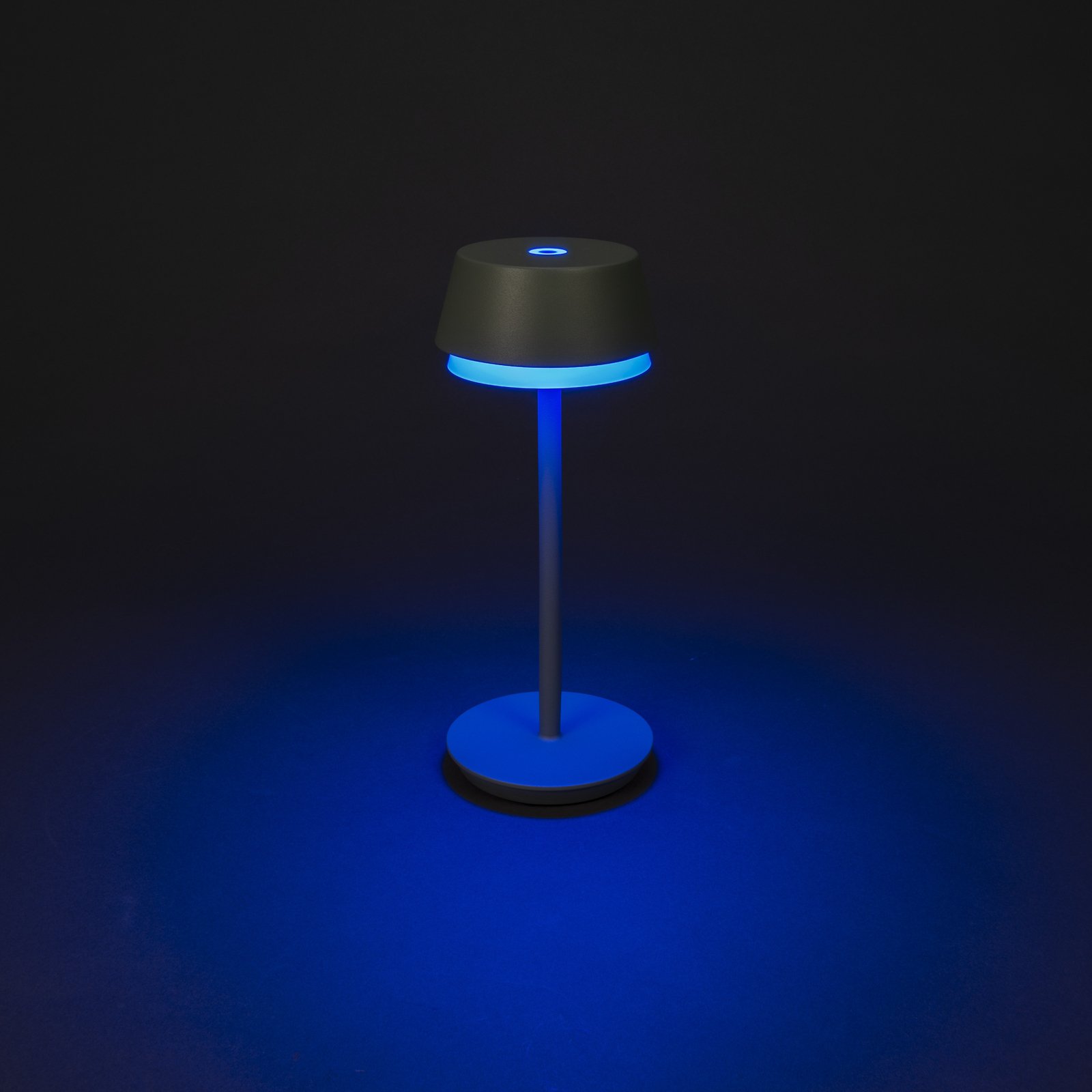 LED table lamp Lyon, green/grey, IP54, dimmable, CCT, RGB