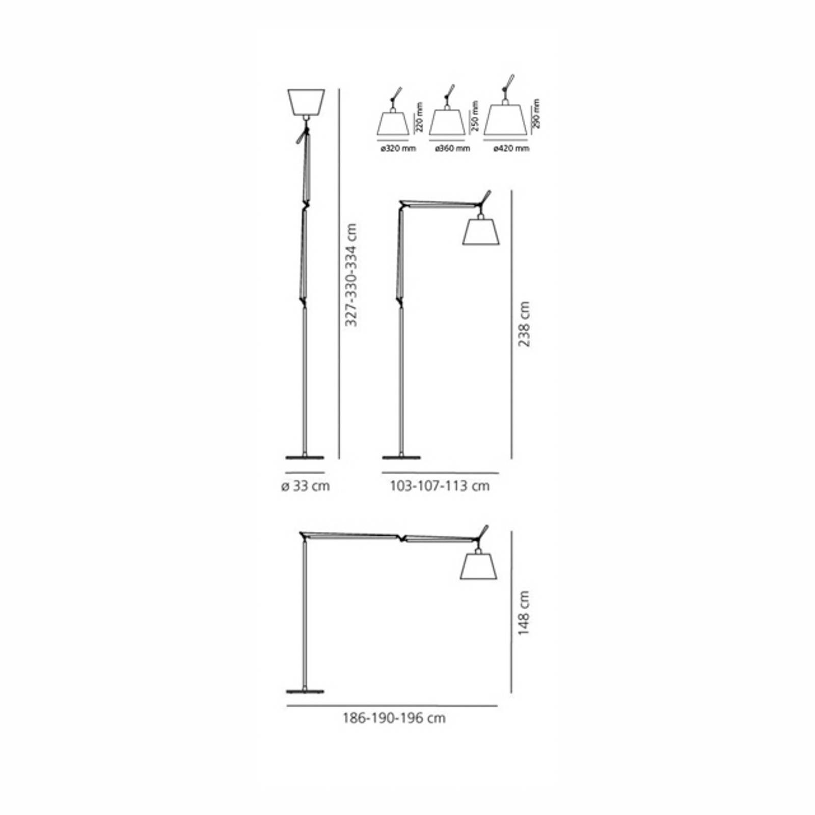 Artemide Tolomeo Mega LED Floor pergamin 36cm