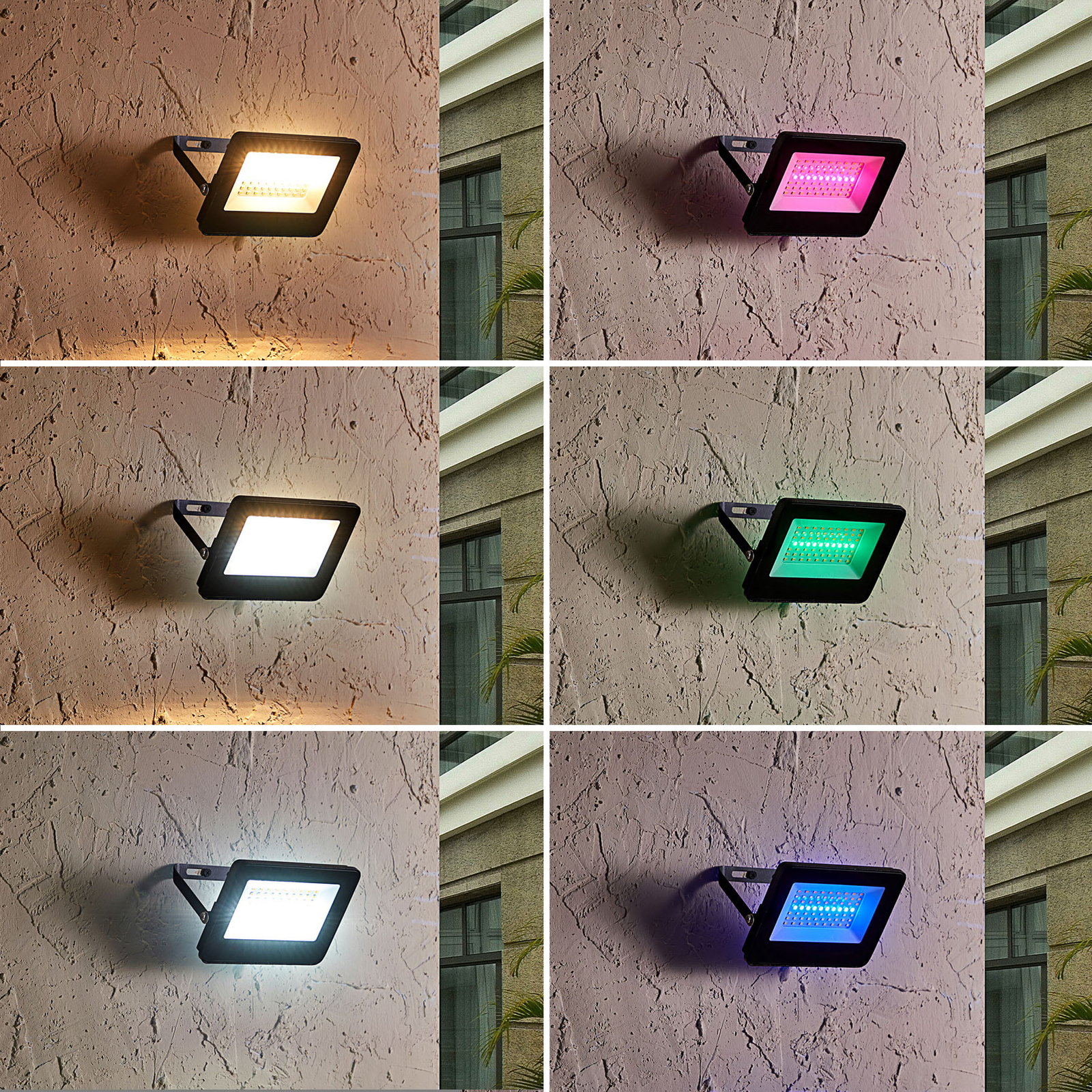 Prios Liezel LED vonkajšie reflektory 15W RGBW Tuya IP65