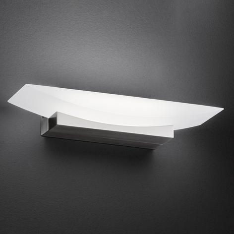 LED-seinävalaisin Bowl TW, leveys 30 cm, nikkeli