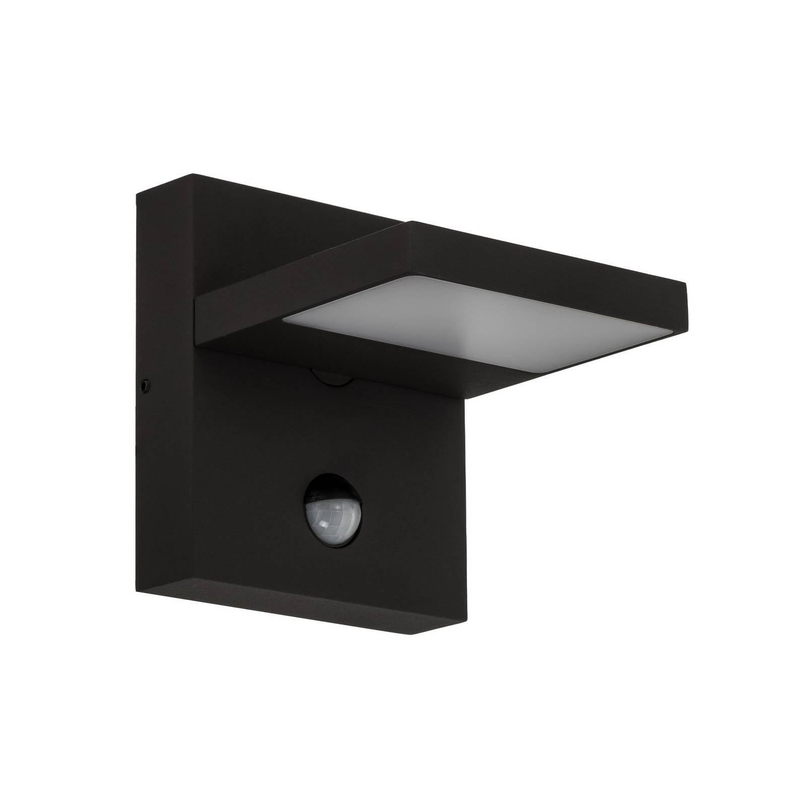 Lucande LED-Außenwandlampe Silvan, anthrazit, Sensor, IP54