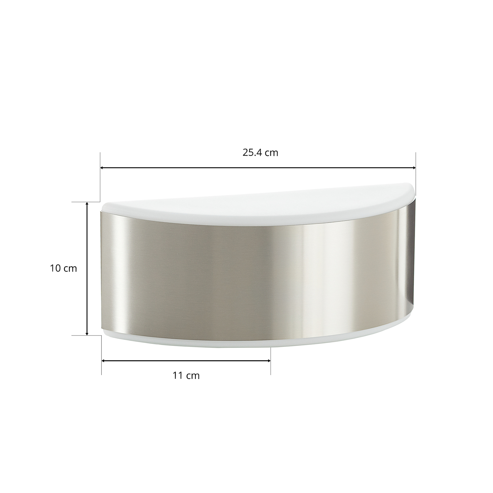 BEGA Prima wall light stainless steel cover 25.4cm