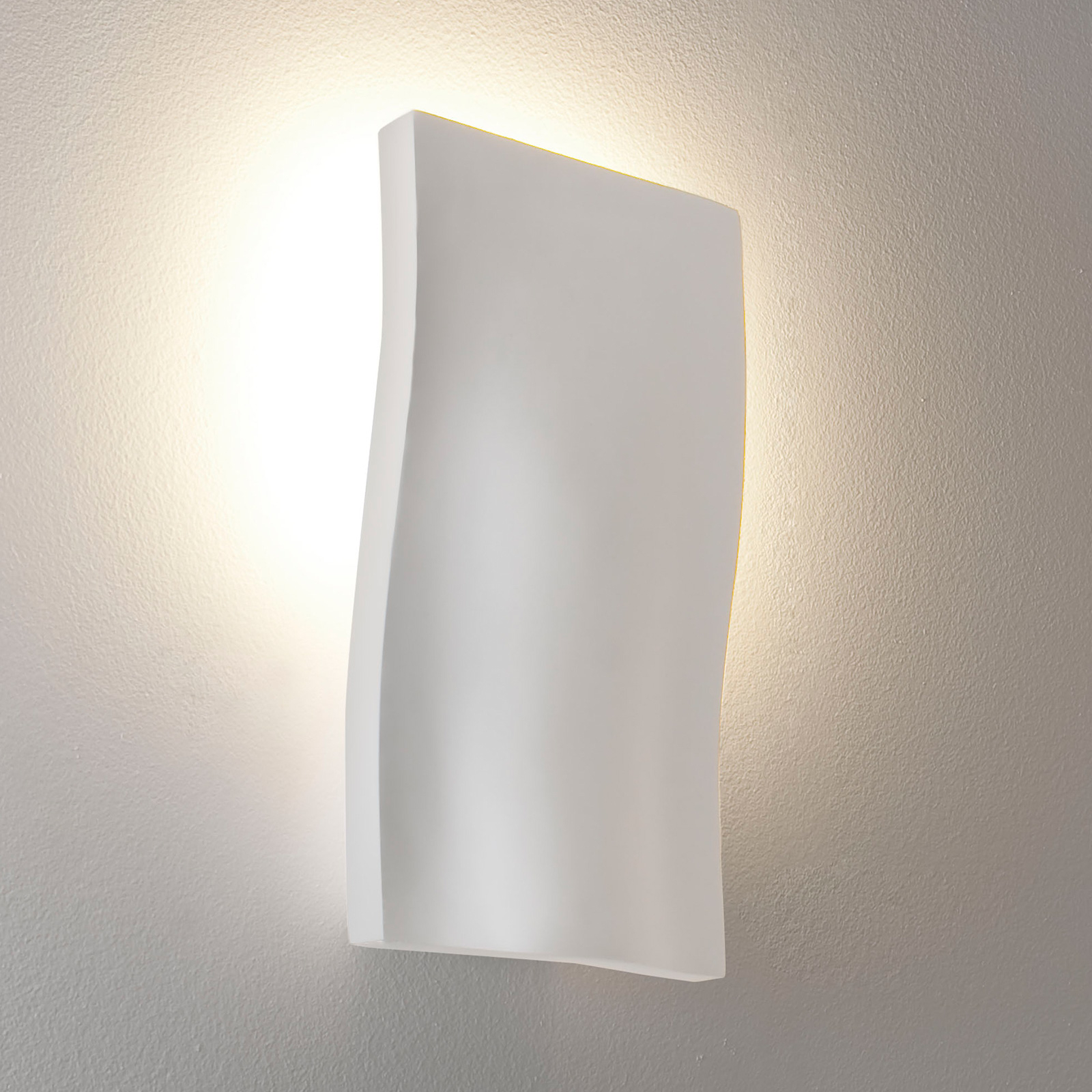 Astro S-Light plaster wall light, for Living / Dining Room, plaster, E14, 7 W, energy efficiency: A++, W: 17 cm, H: 30 cm