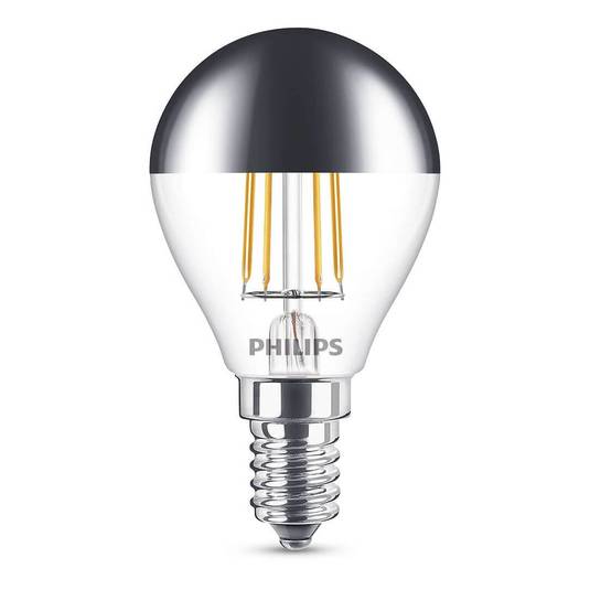 Bec LED 4W Filament Top-Mirrored Crown (397lm) E14 - Philips