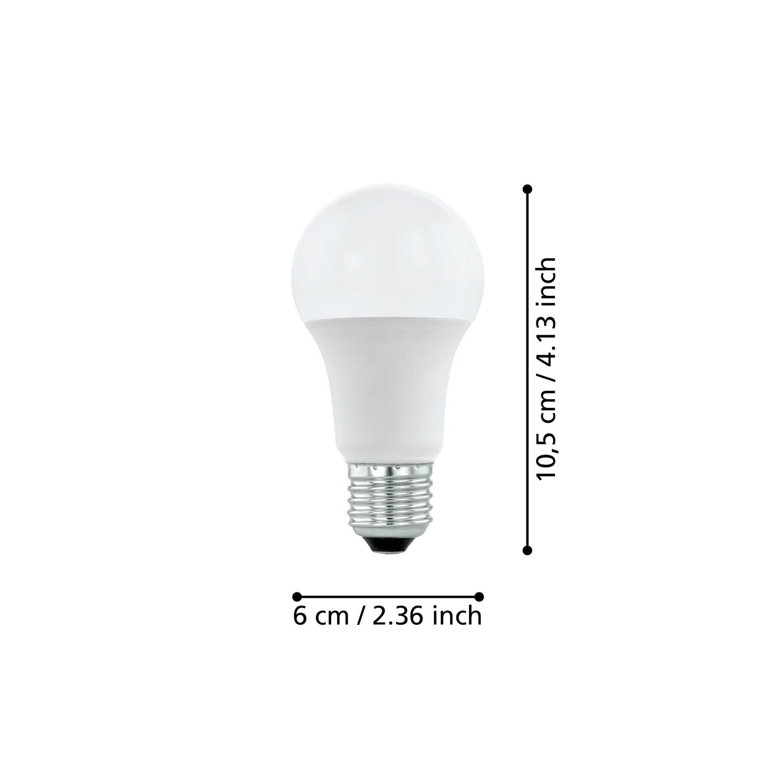 LED lamp E27 A60 9W, warmwit, opaal