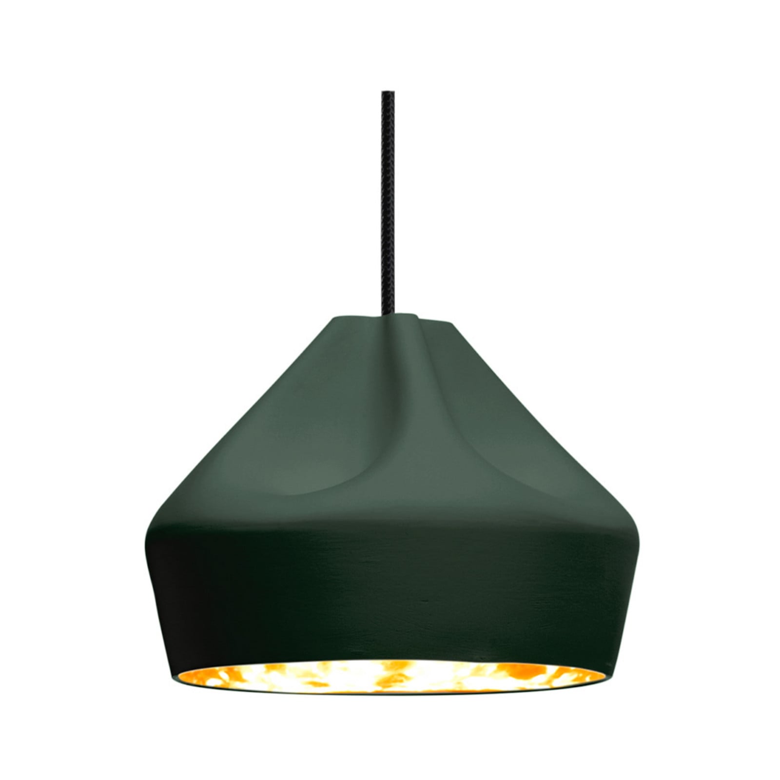 Pleat Box 24 LED Pendel Mørk Grøn/Guld MARSET - Stue - Keramik
