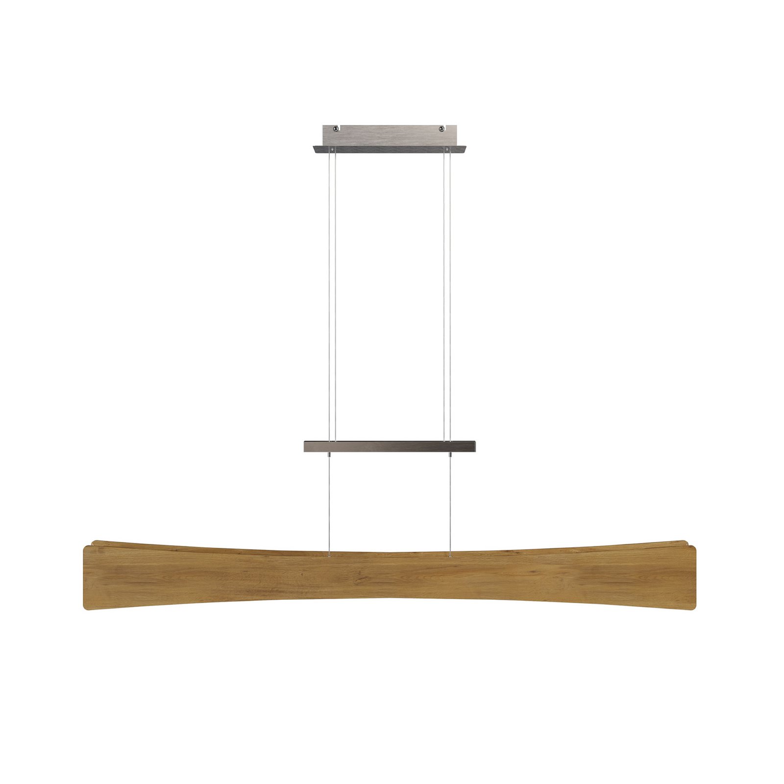 LED-riippuvalaisin Peru, tammi/nikkeli, pituus 116 cm LED-riippuvalaisin Peru, tammi/nikkeli, pituus 116 cm