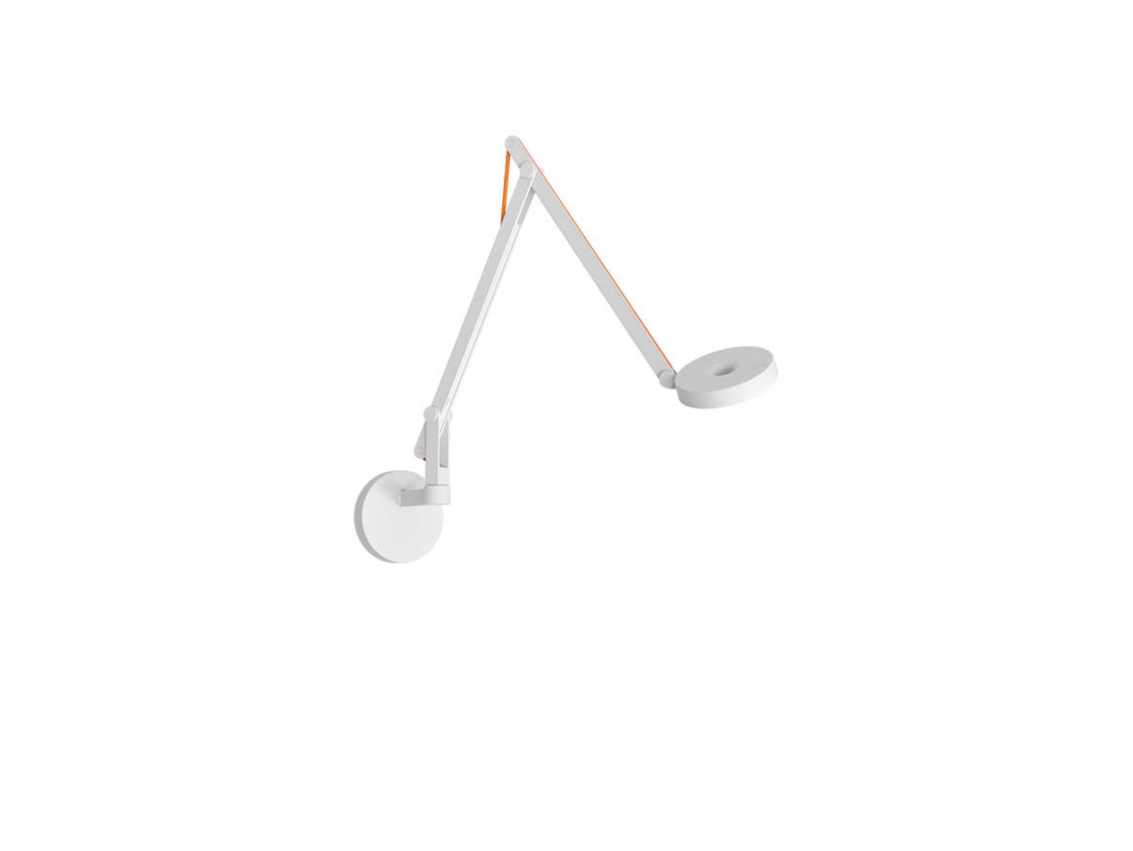 String W2 Mini Candeeiro de Parede w/Buraco DTW Mate Branco/laranja - Rotaliana