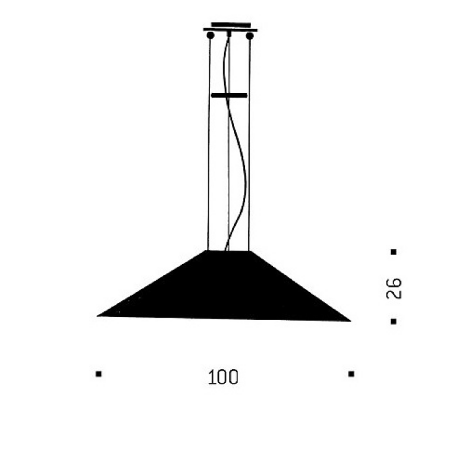 Maru Taklampa H100-160cm - Ingo Maurer